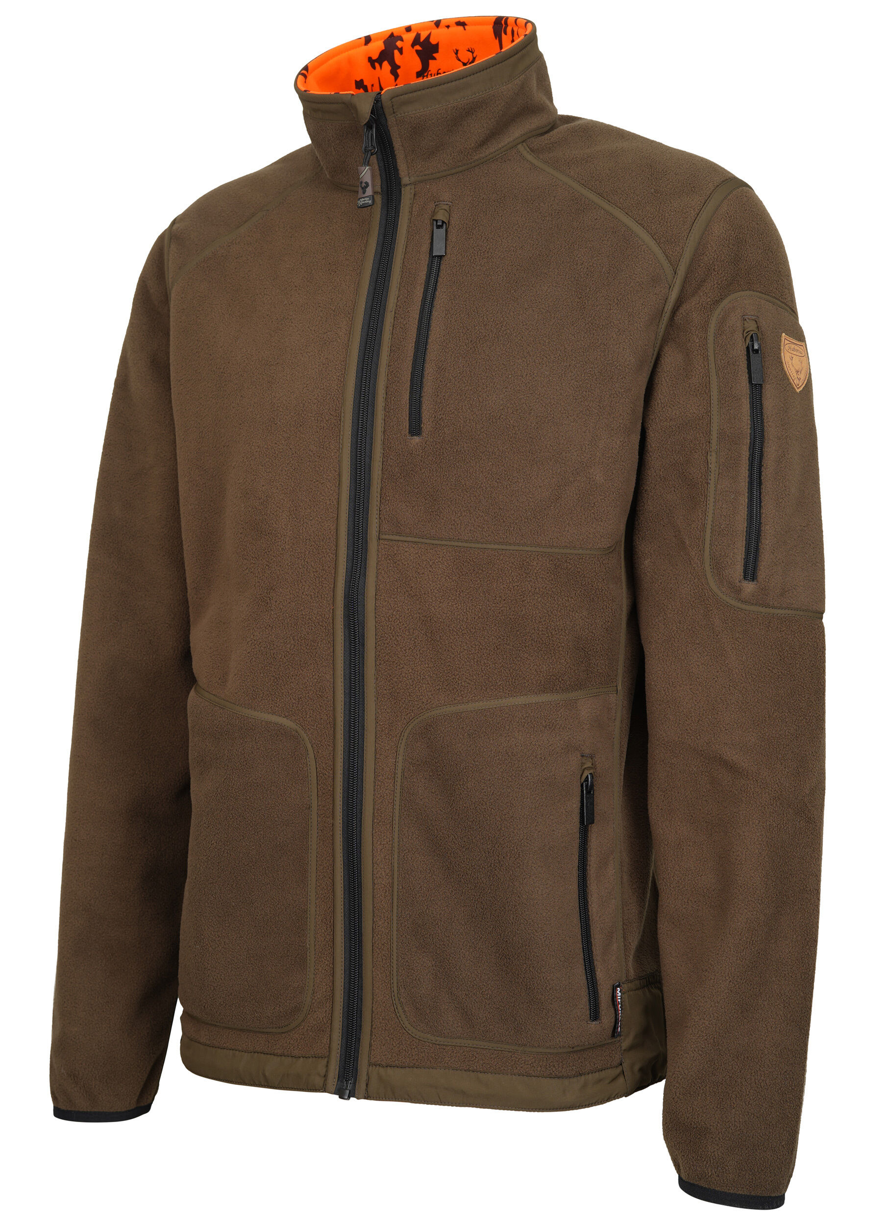 Hubertus Warn-Wendefleecejacke Drückjagd 2 (oliv/orange)