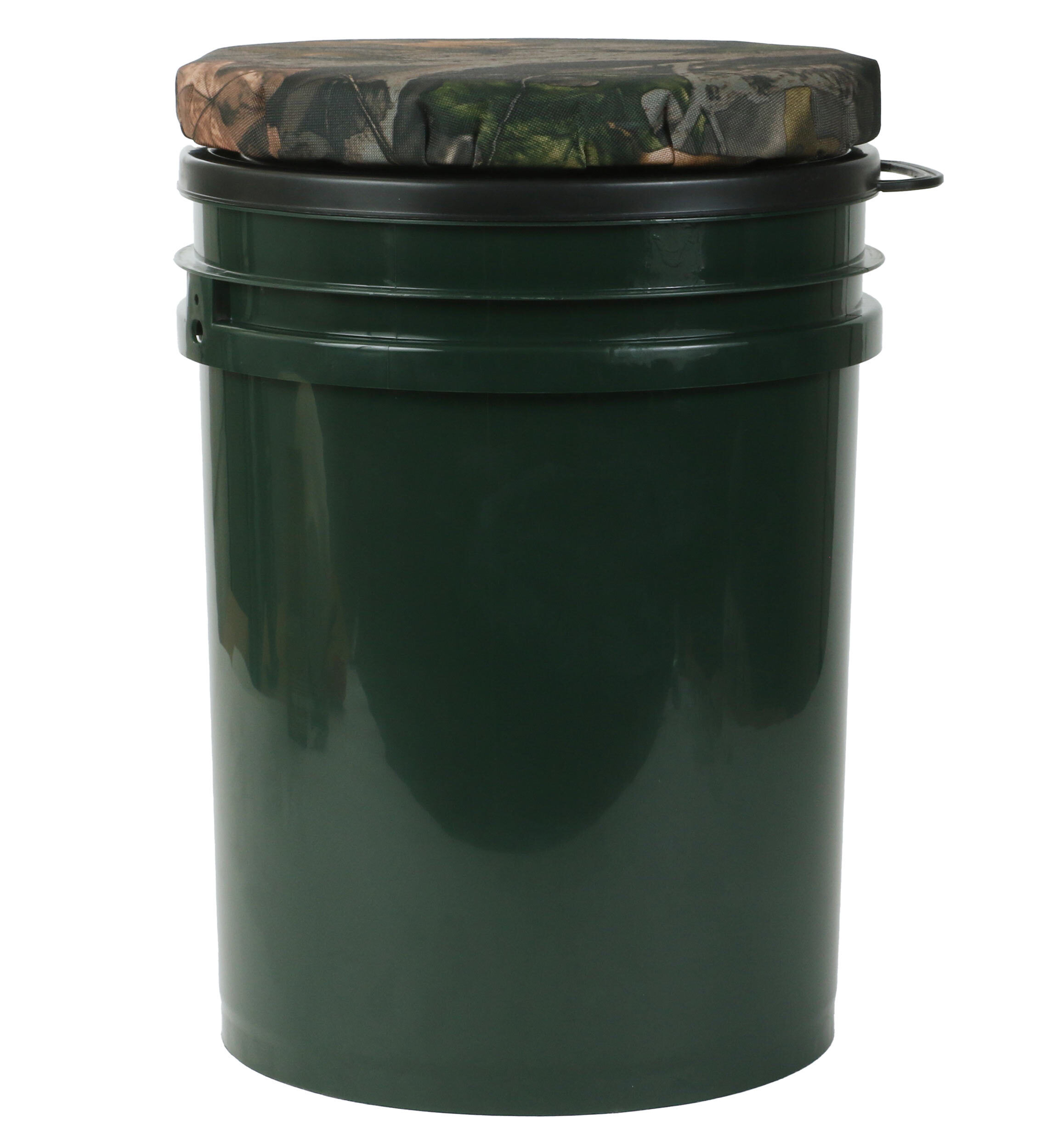Drehstuhl-Transporteimer mit Camo-Tasche Drehstuhl-Transporteimer mit Camo-Tasche