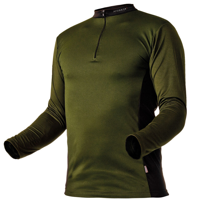 Pfanner Zipp-Neck Langarm Shirt (Olive) Pfanner Zipp-Neck Langarm Shirt (Olive)