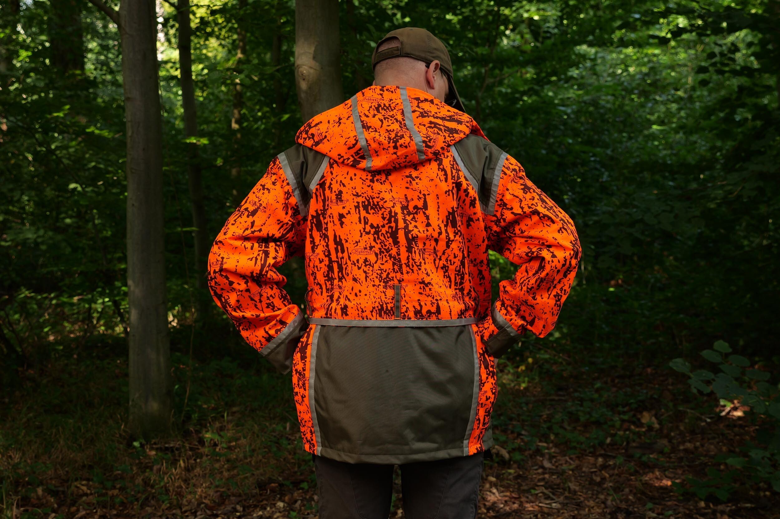 Hubertus Hundeführerjacke Sicherheit (oliv/orange)