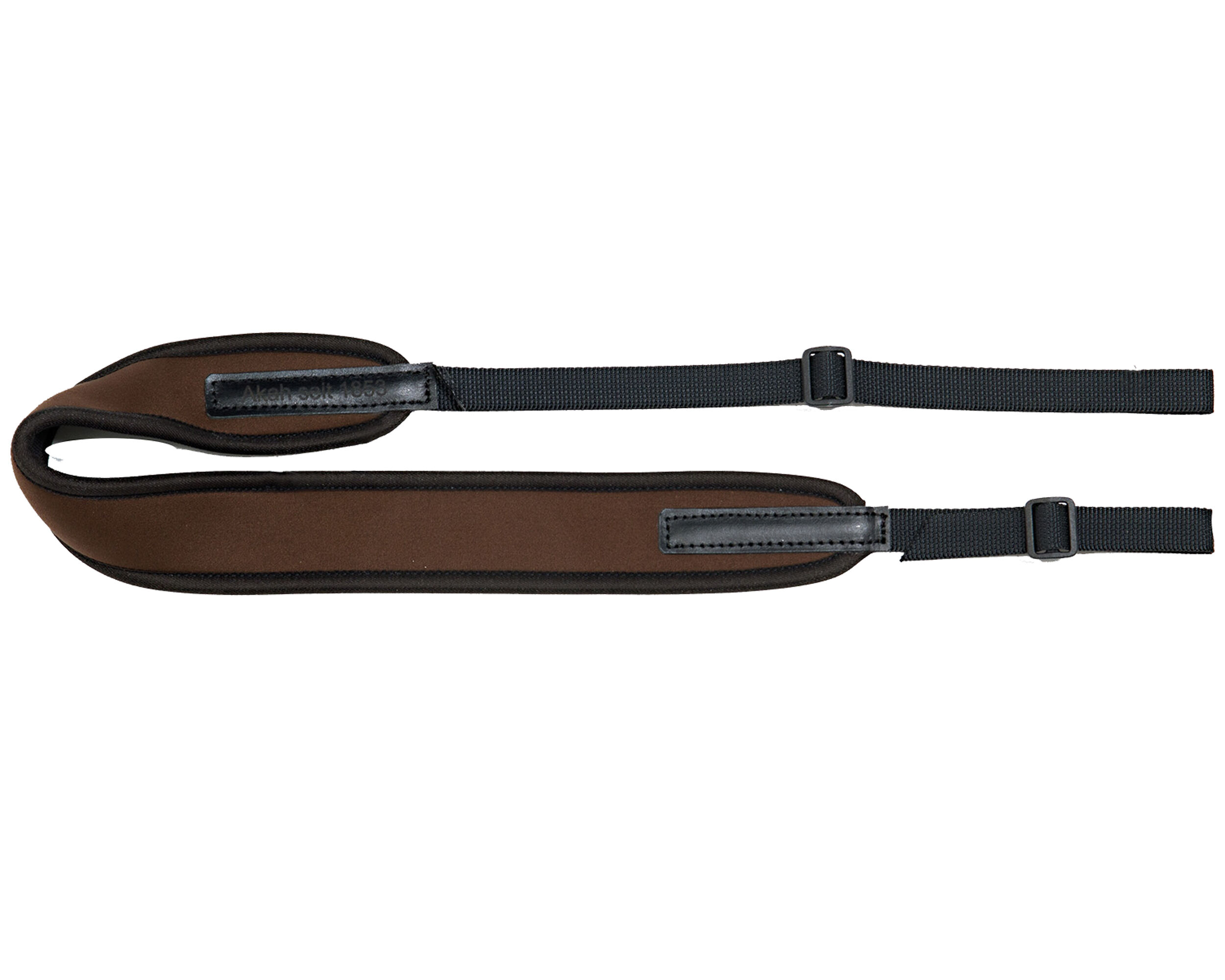 AKAH Gewehrriemen gepolstert Neopren mit Kautschukunterlage (braun)