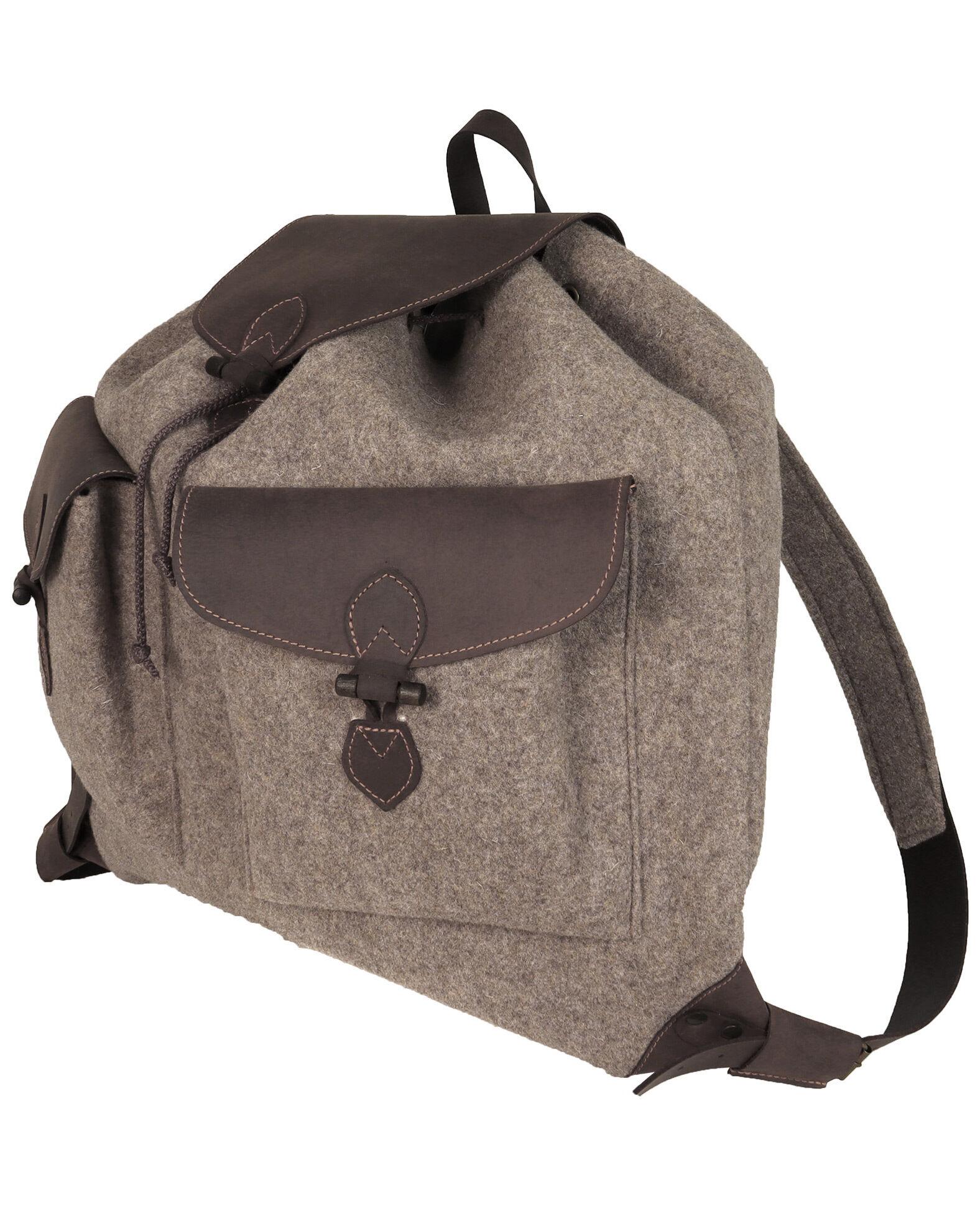 AKAH Wollfilz-Rucksack lautlos (braun)