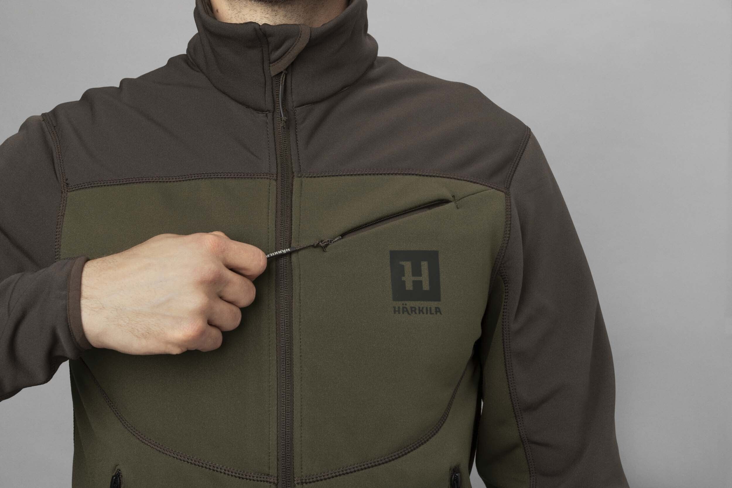 Härkila Olaf Fleecejacke (Willow green/Shadow grey) Härkila Olaf Fleecejacke (Willow green/Shadow grey)