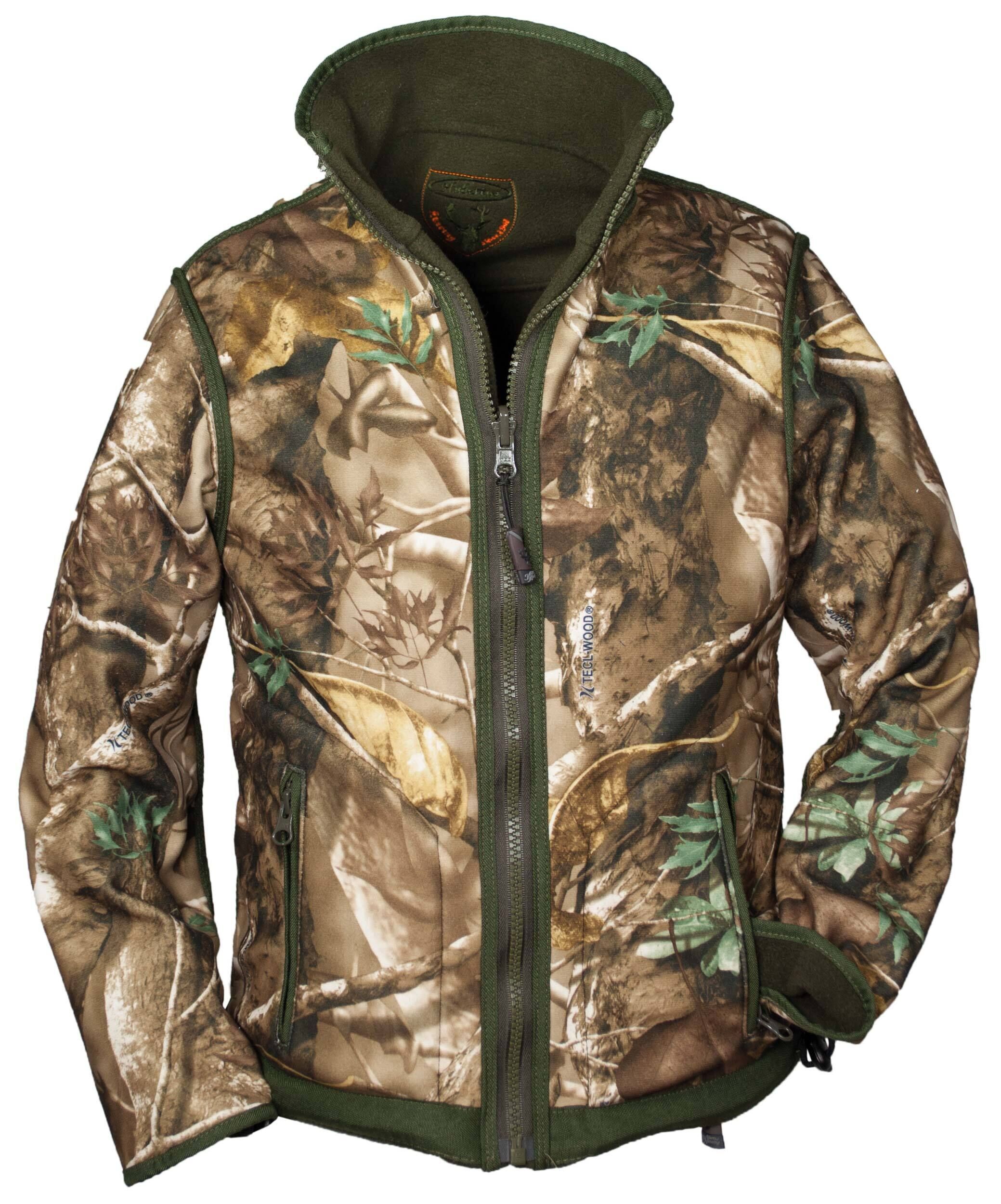 Hubertus Warn-Wendefleecejacke Pirsch Kinder (oliv/camo)