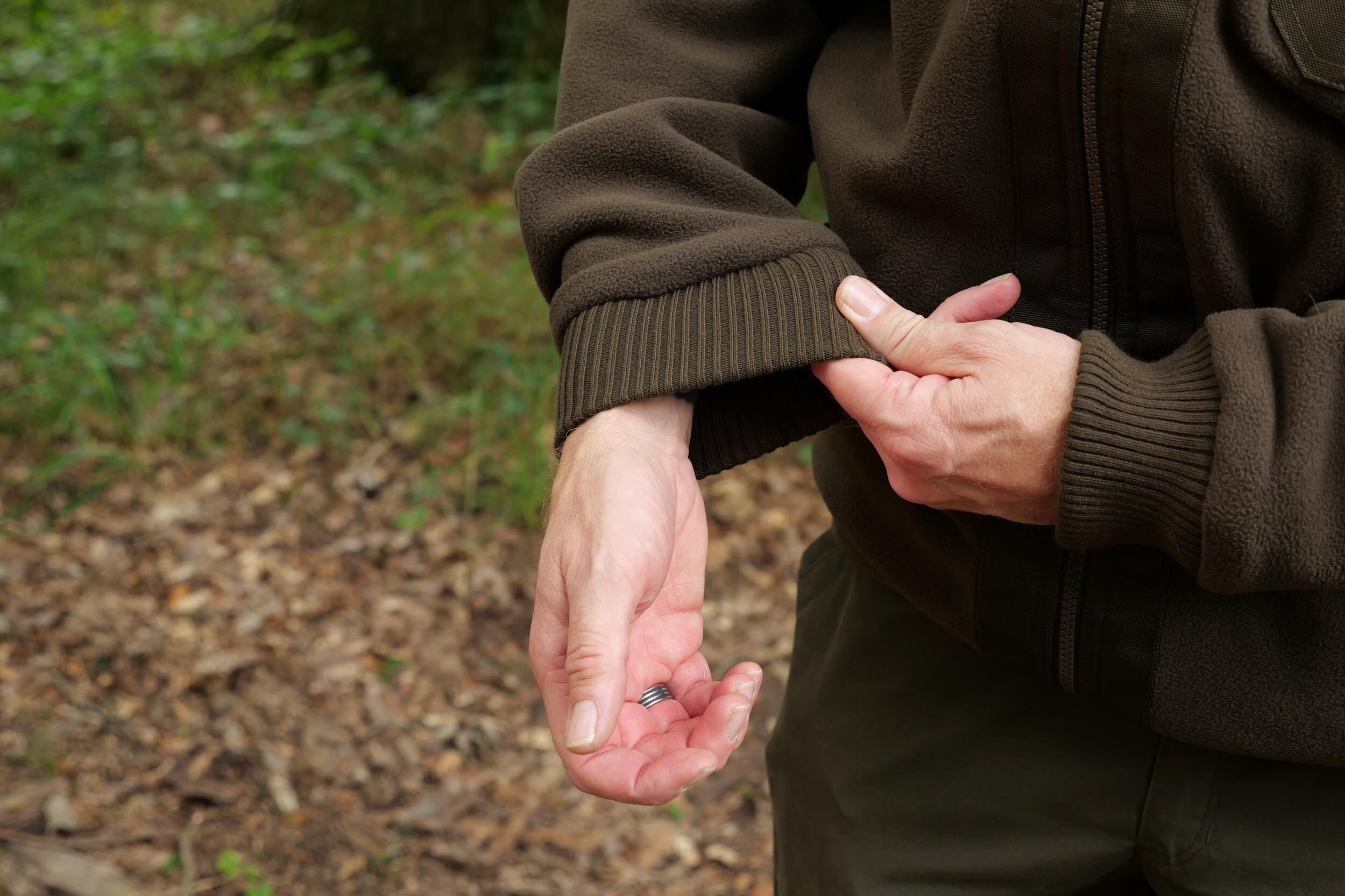 Hubertus Warn-Wendejacke Fleece Drückjagd (orange/oliv)