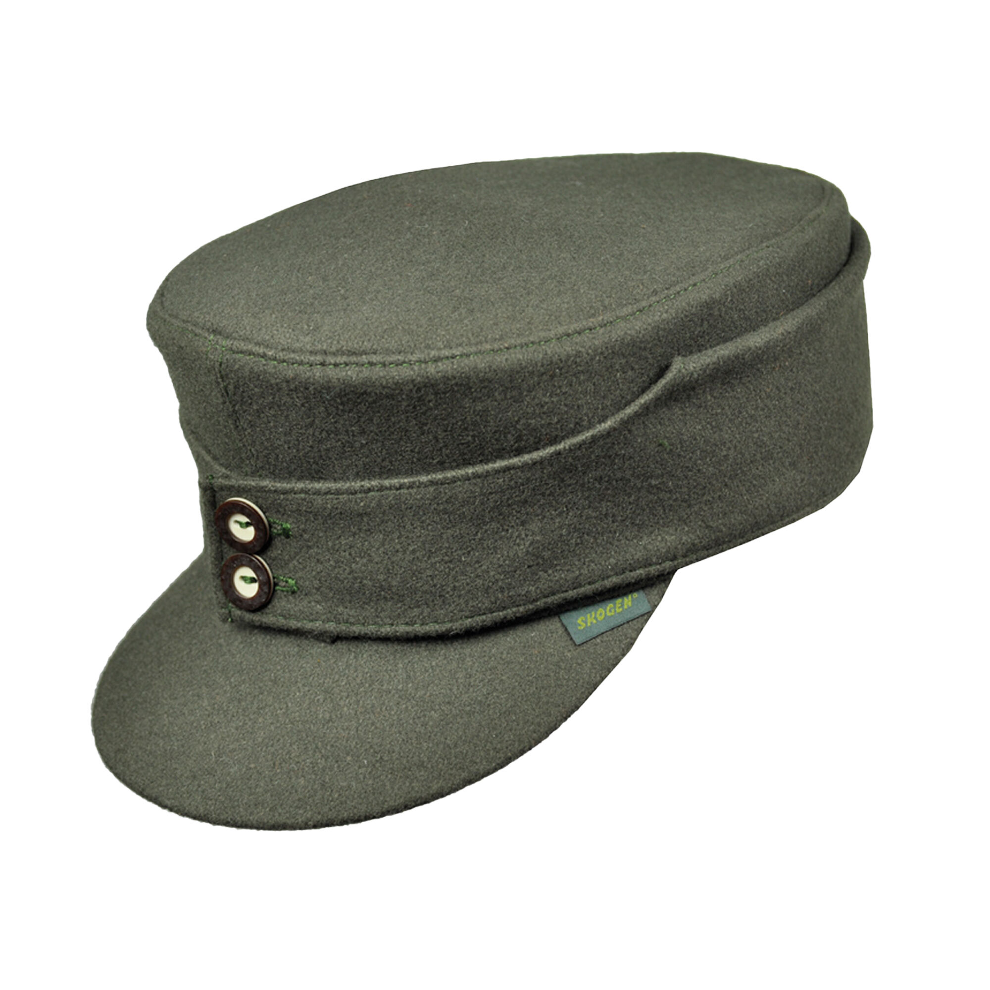 Skogen Baschlikmütze Wolle (oliv)