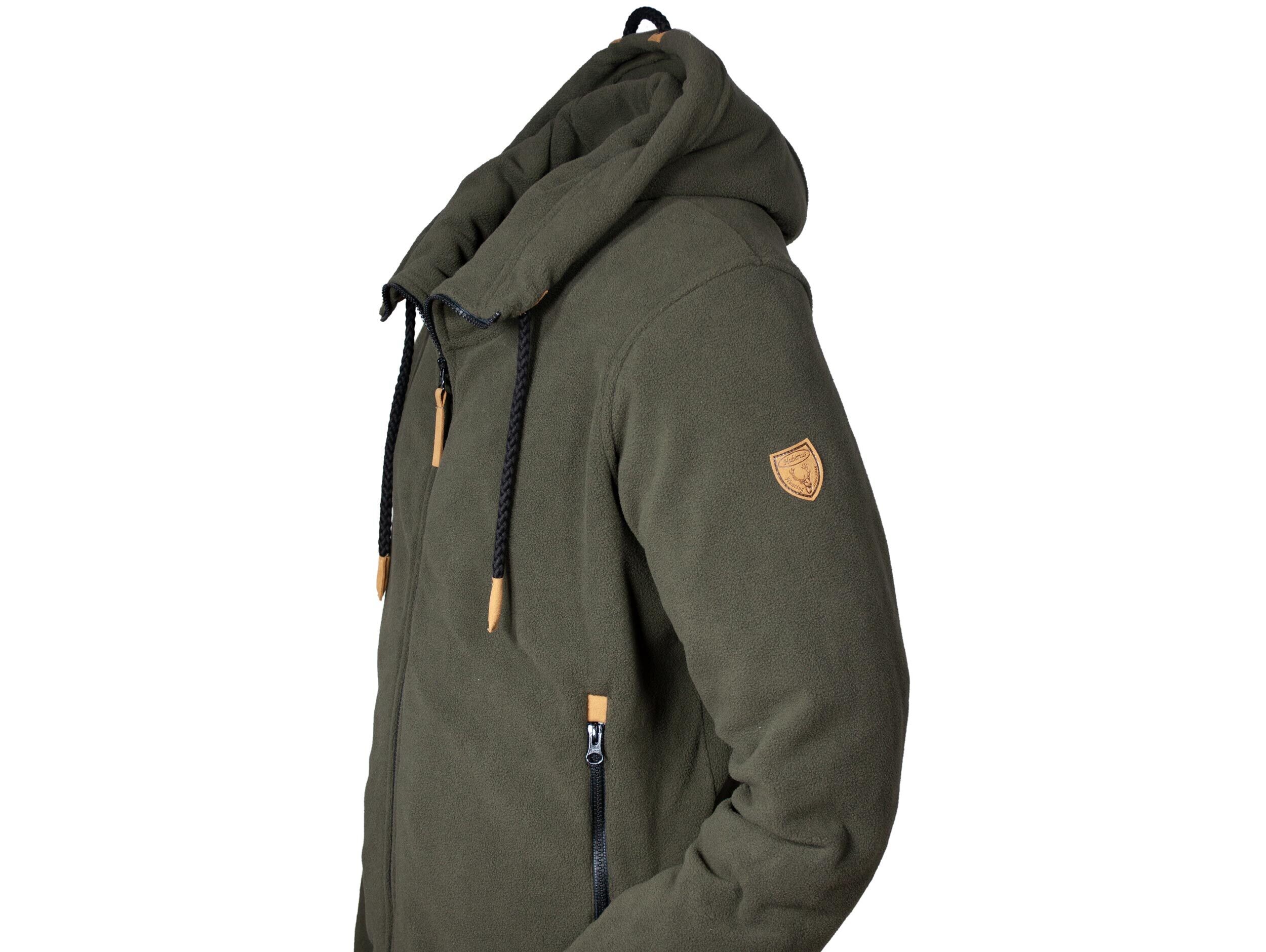 Hubertus Fleece-Hoody mit Reißverschluss (oliv/braun) Hubertus Fleece-Hoody mit Reißverschluss (oliv/braun)
