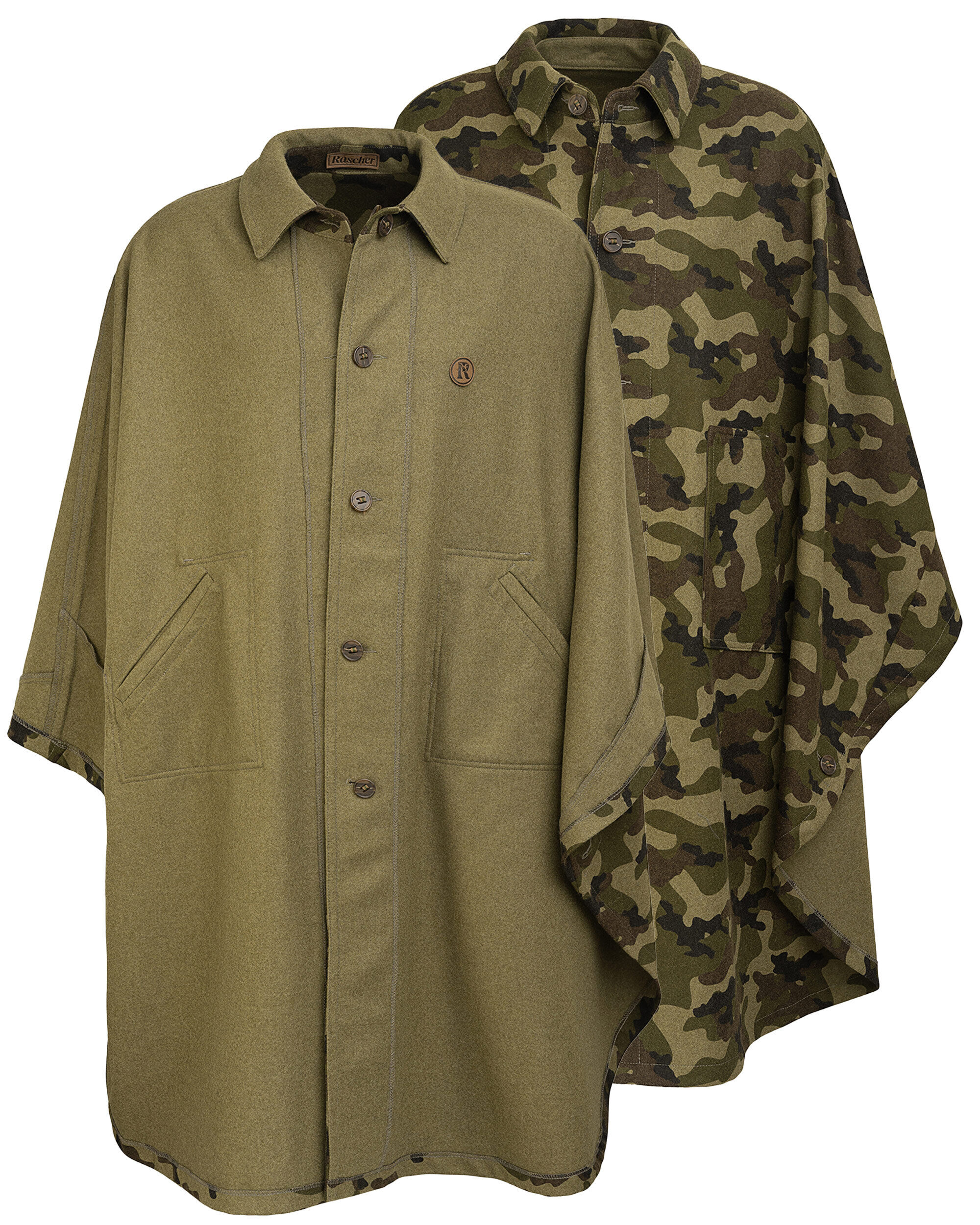 Rascher Camo-Wende-Lodenkotze Wetterfleck Prestige