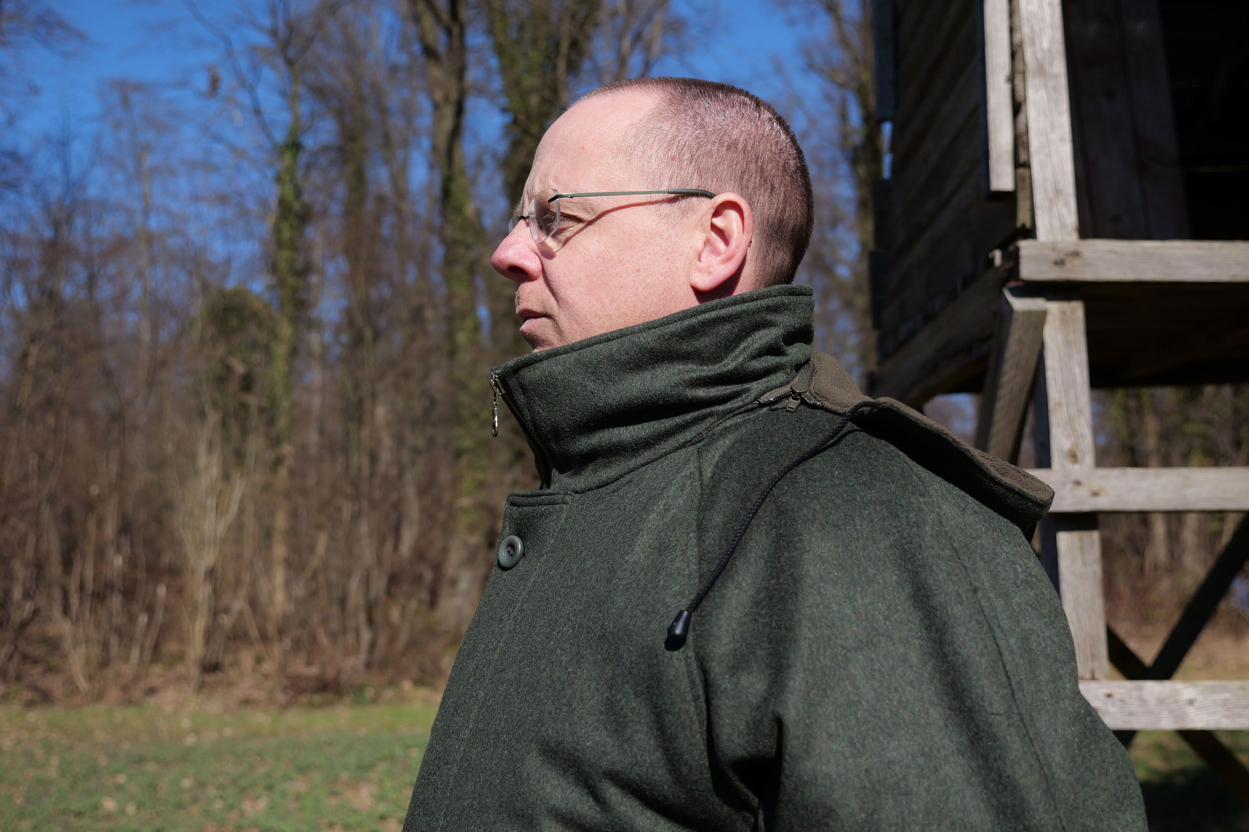 Hubertus Loden-Ansitzmantel Forest (oliv)