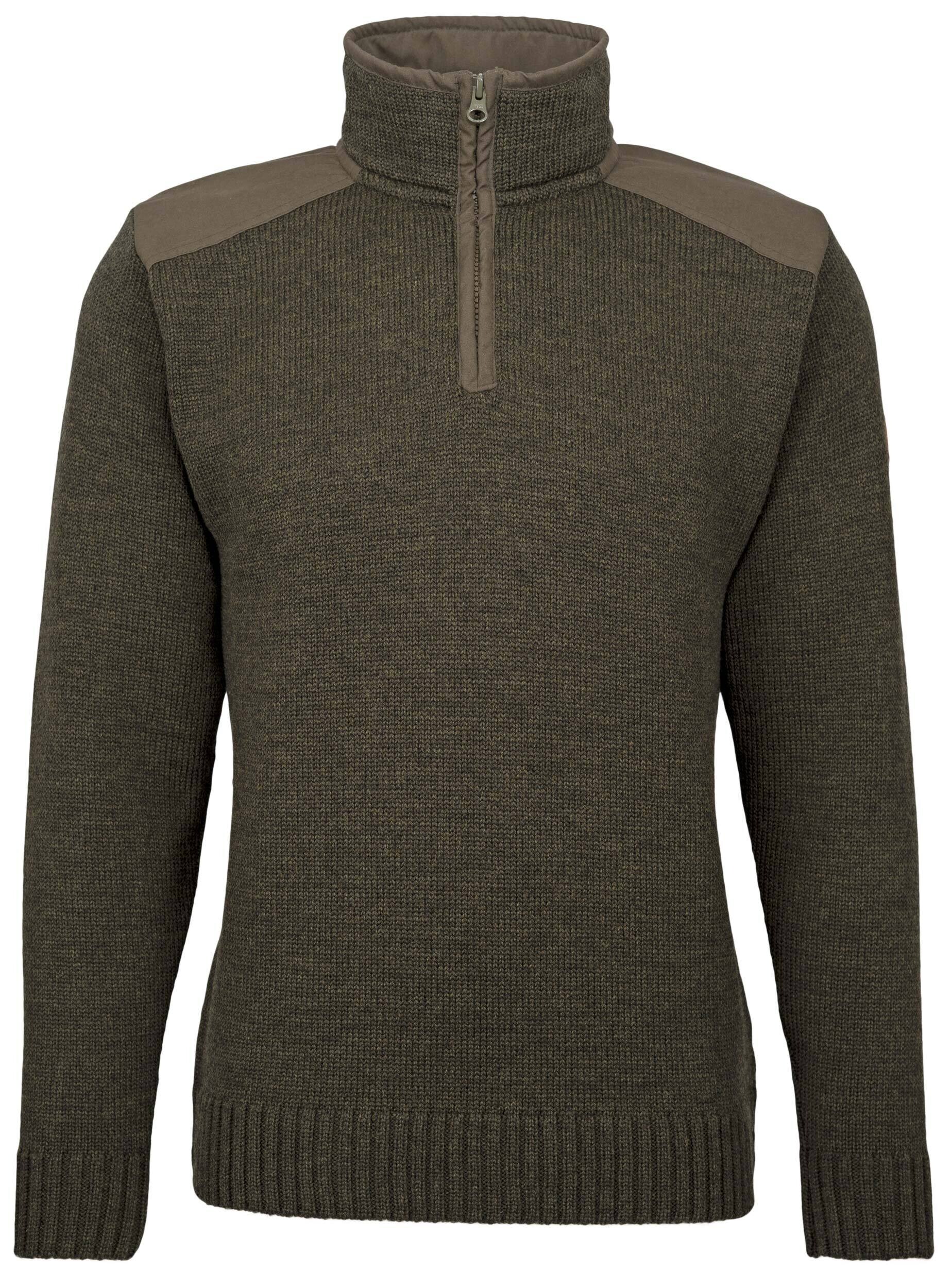 Hubertus Merino-Troyer mit Besatz (oliv/braun)