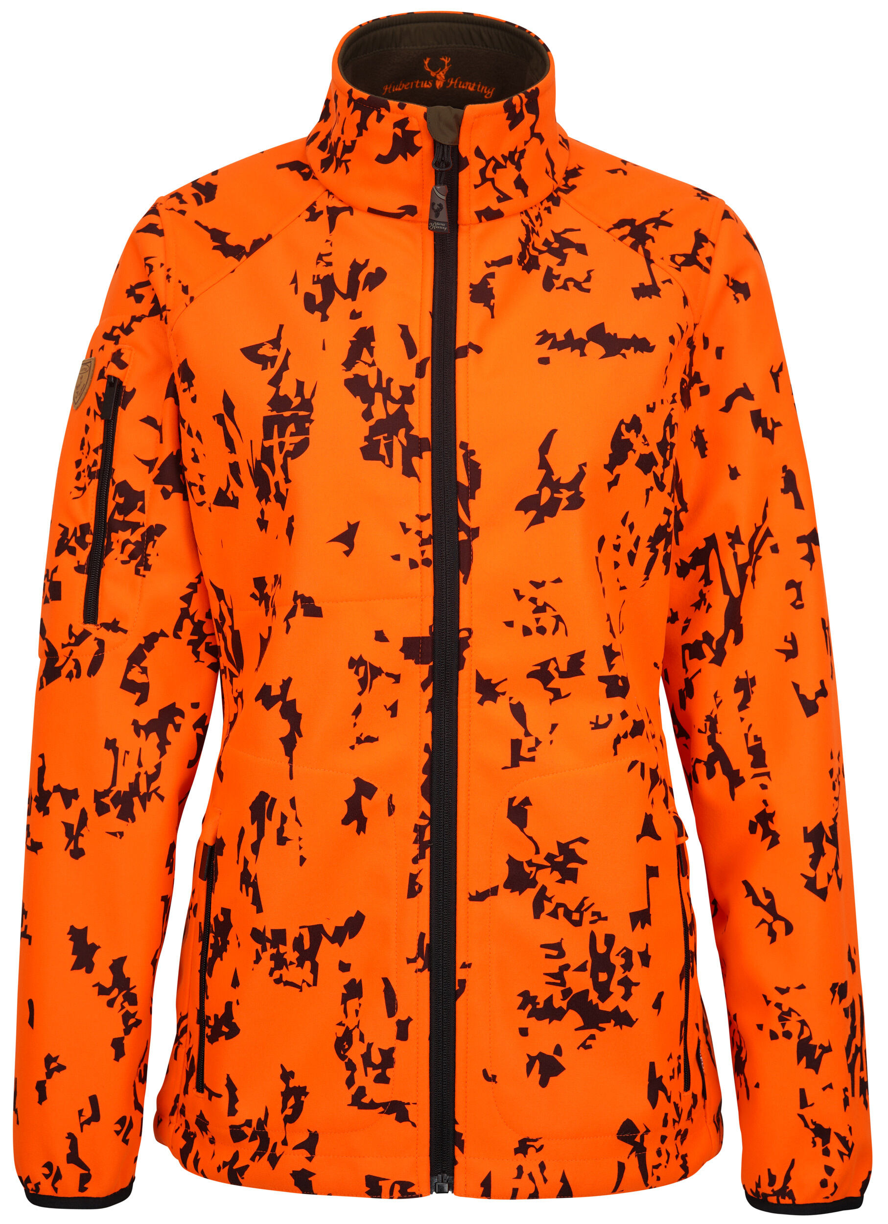 Hubertus Damen-Warnwendefleecejacke Pirsch 2 (oliv/orange)