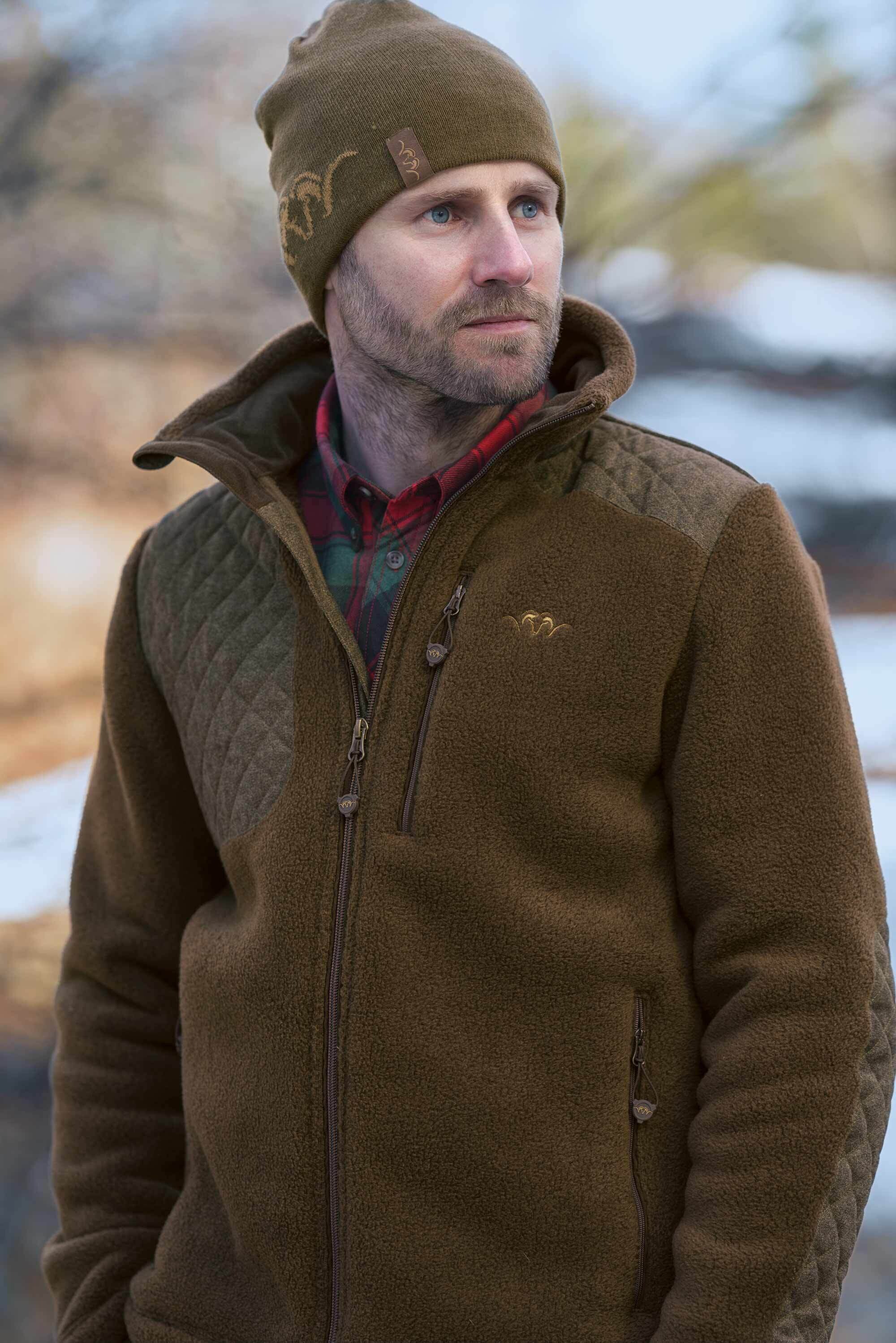 Blaser Fleecejacke Jonathan (schlamm) Blaser Wende-Beanie Argali (grün khaki)