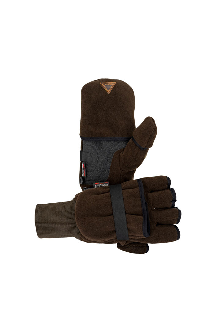 Skogen Fleece-Fingerhandschuhe mit Fäustel (braun) Skogen Fleece-Fingerhandschuhe mit Fäustel (braun)