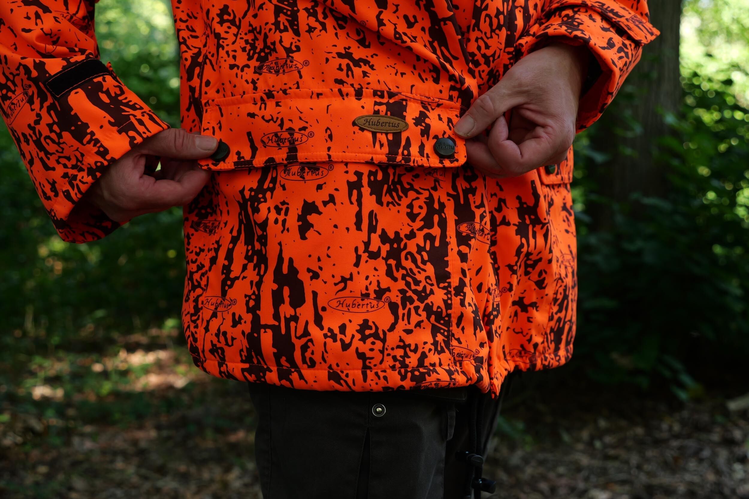 Hubertus Warn-Überjacke Drückjagd wasserdicht (grün-orange) Hubertus Warn-Überjacke Drückjagd wasserdicht (grün-orange)