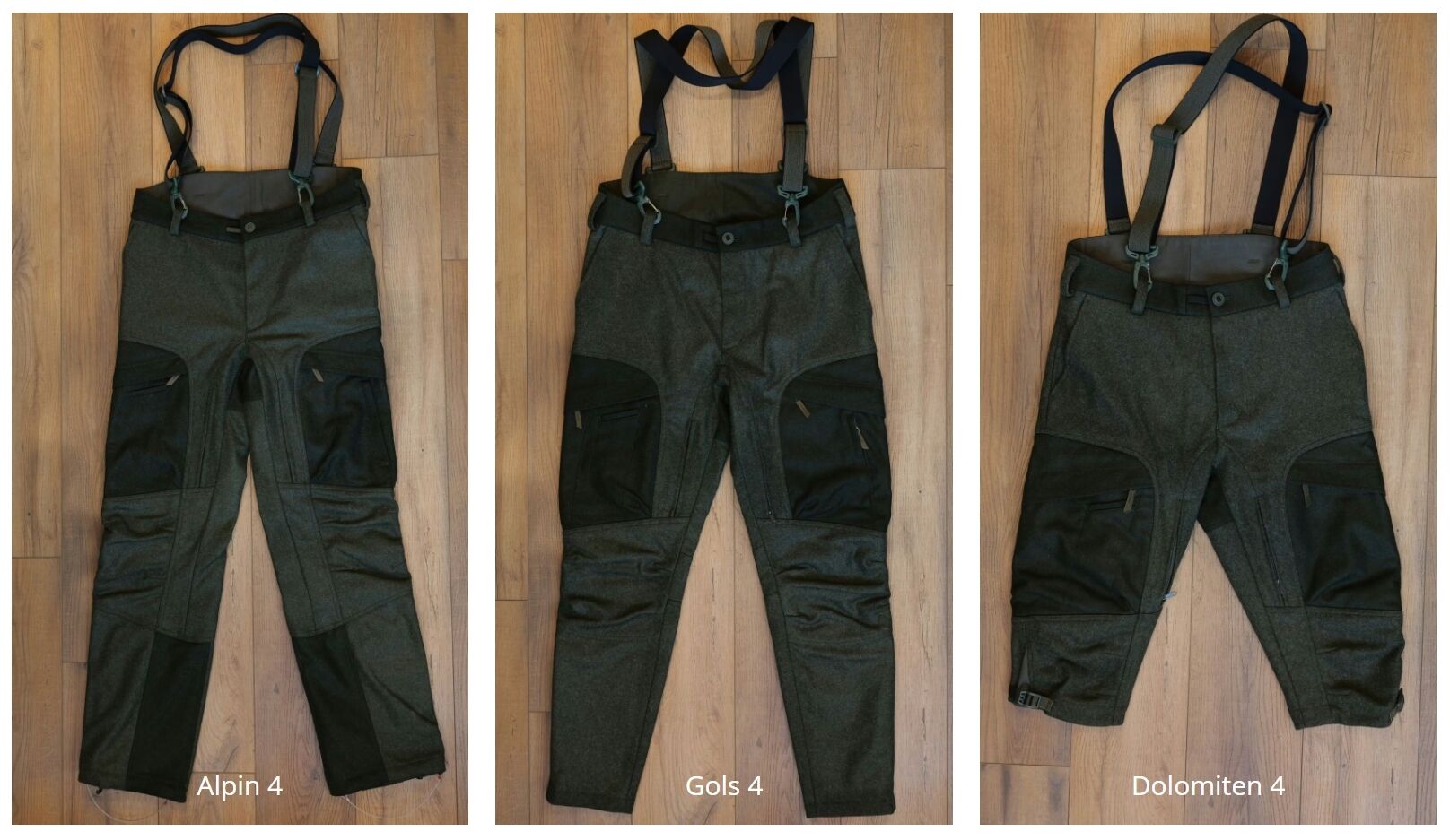 Die Lodenhosen Alpin, Gols und Dolomiten im Vergleich