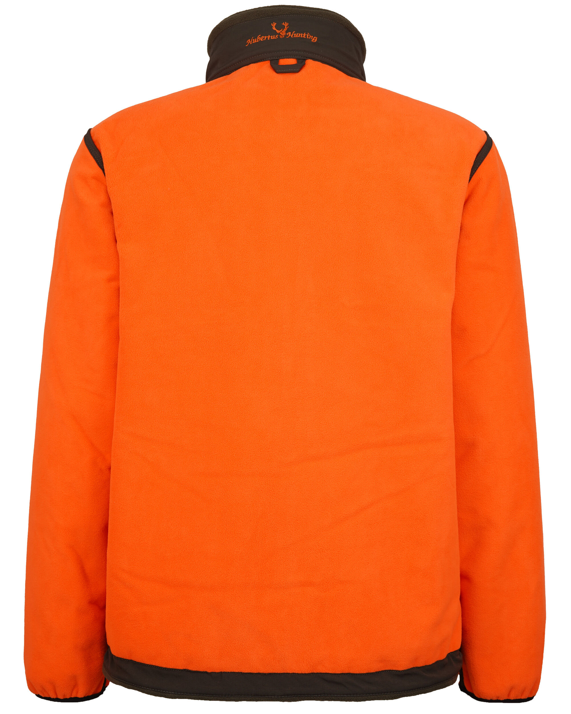Hubertus Warn-Wende-Fleecejacke Windblocker (orange/oliv)