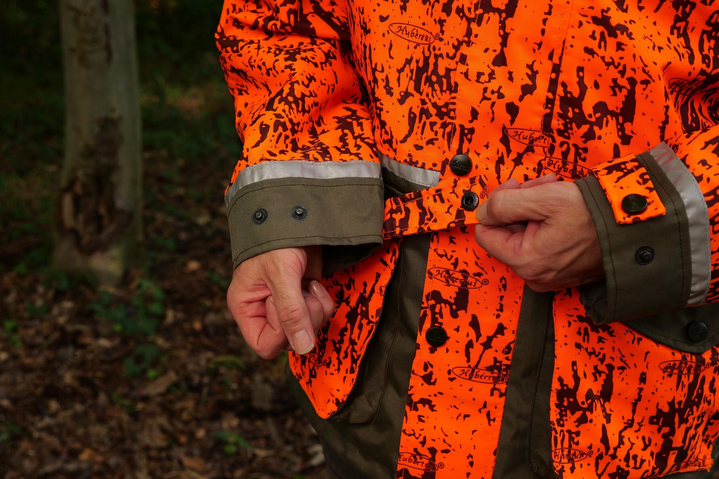 Hubertus Hundeführerjacke Sicherheit (oliv/orange)