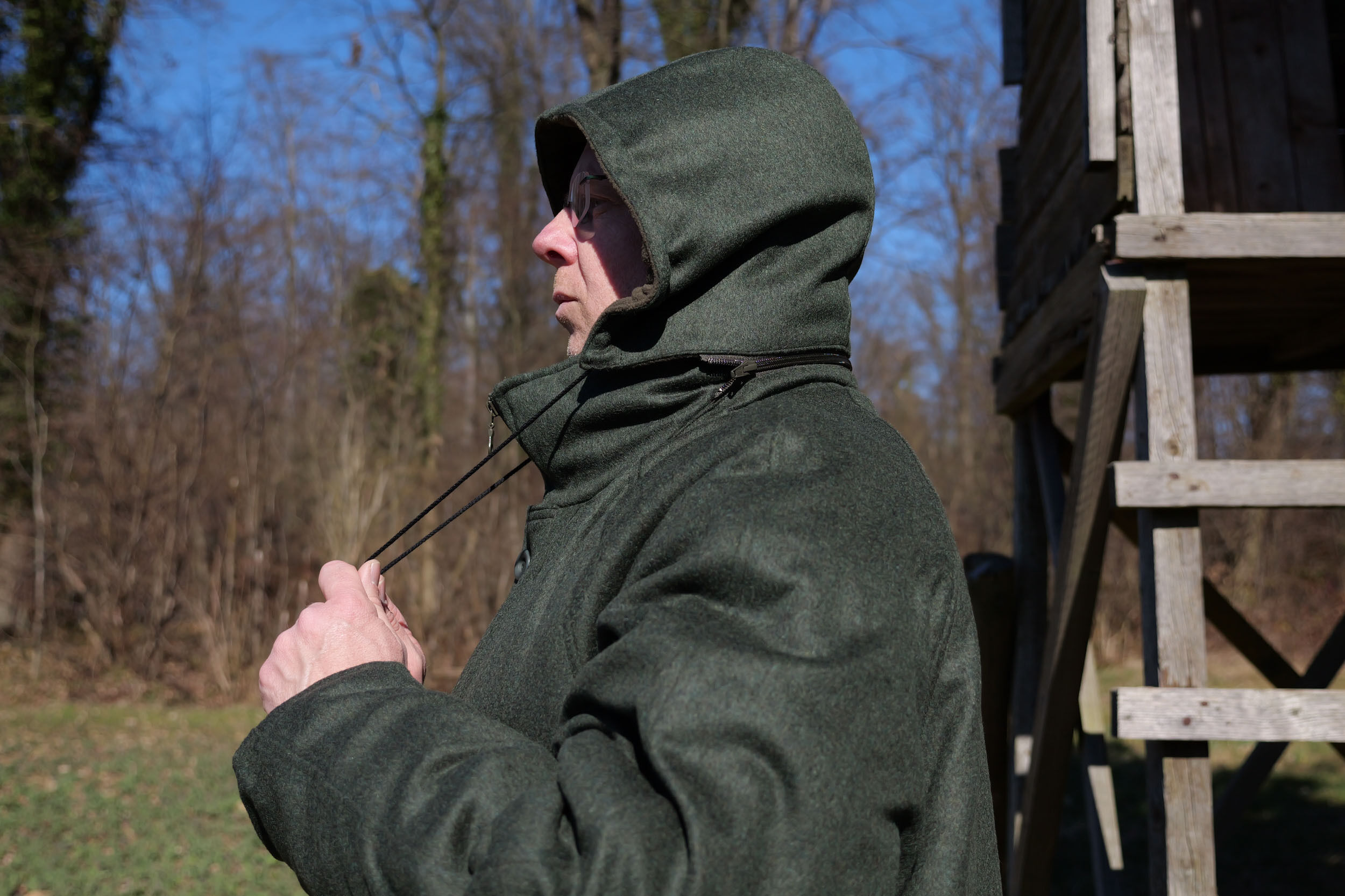 Hubertus Loden-Ansitzmantel Forest (oliv)