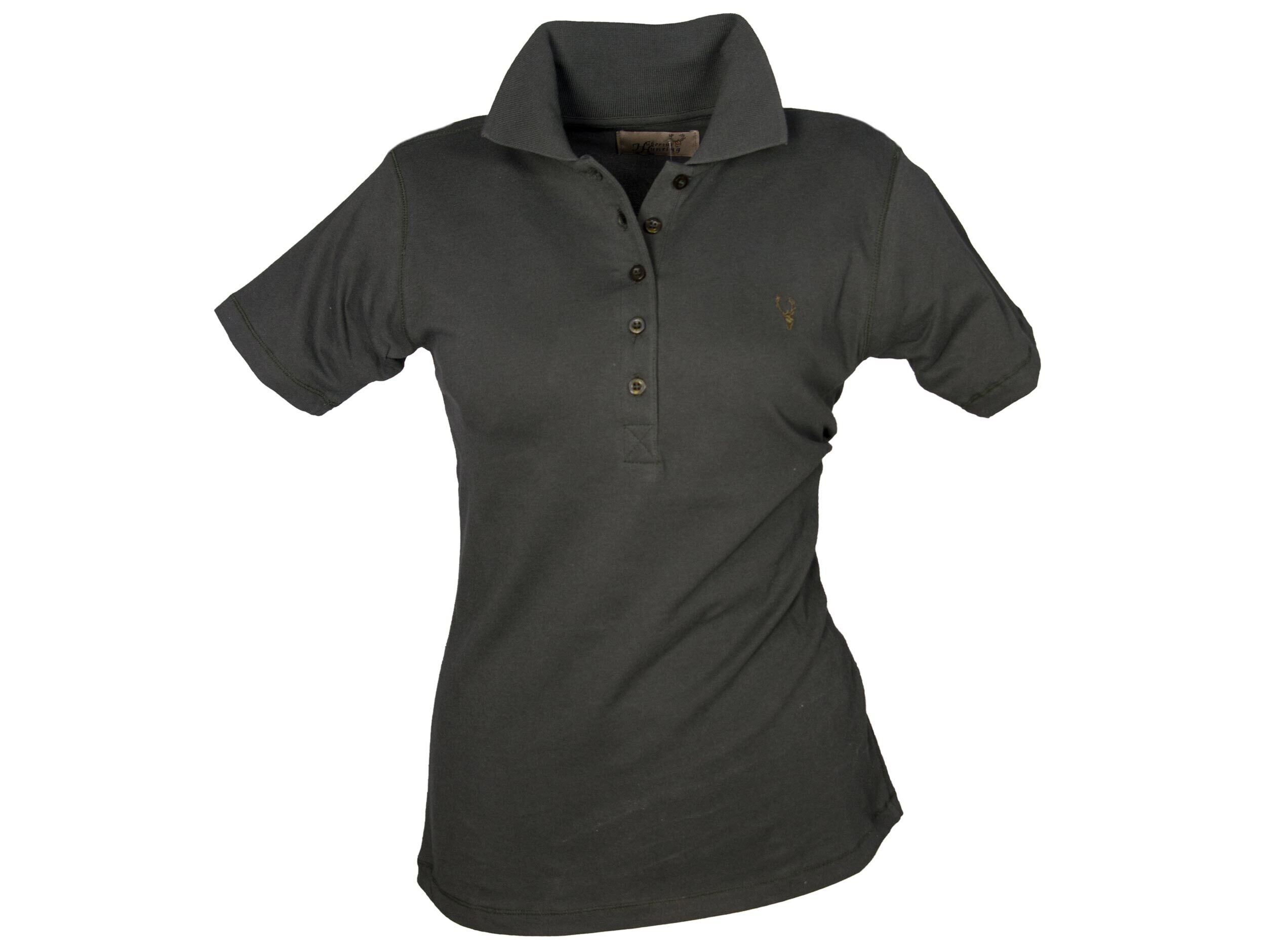 Hubertus Pique Poloshirt Damen (dunkel-oliv)