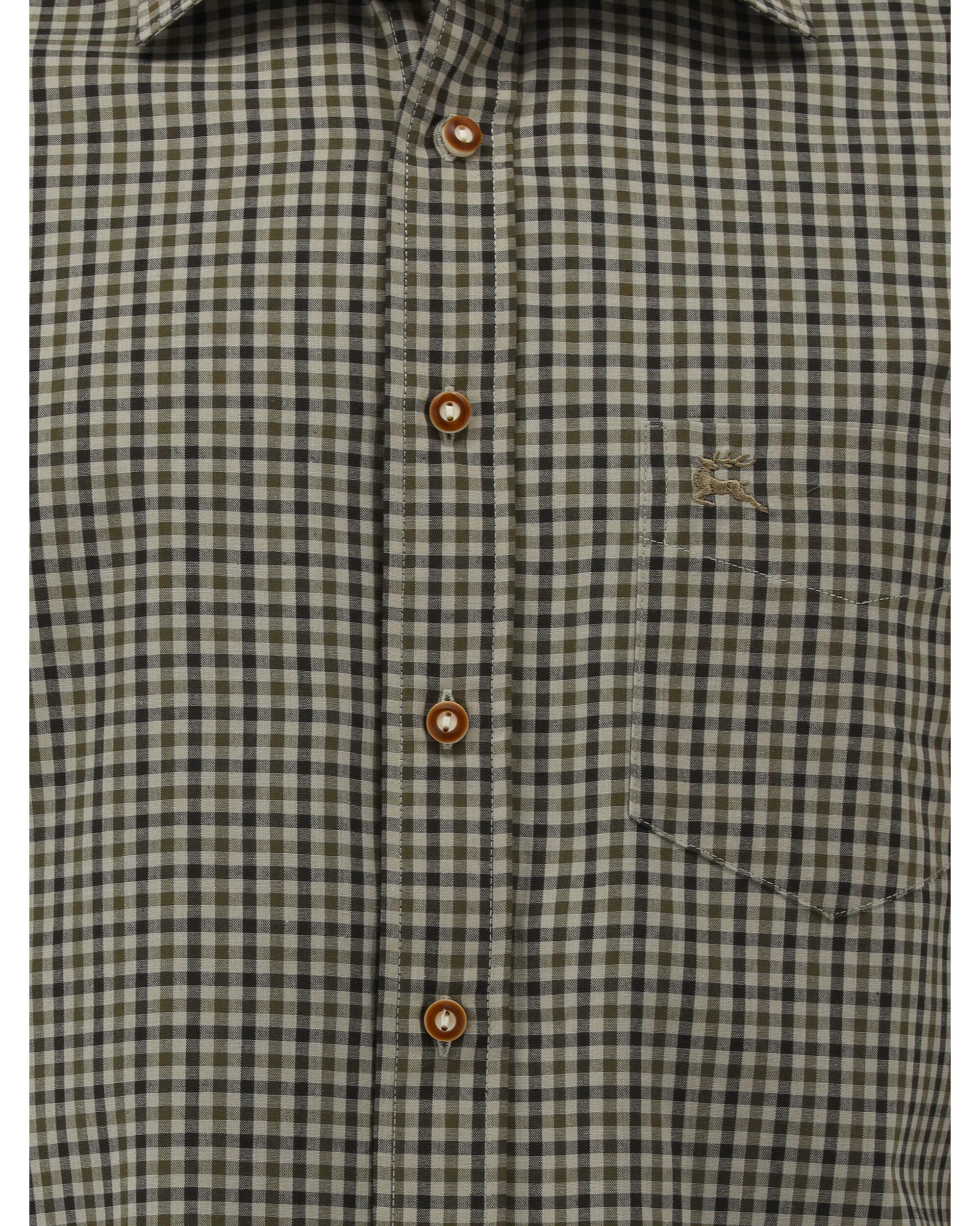 OS Trachten Hemd Slim Fit (dunkelgrün)