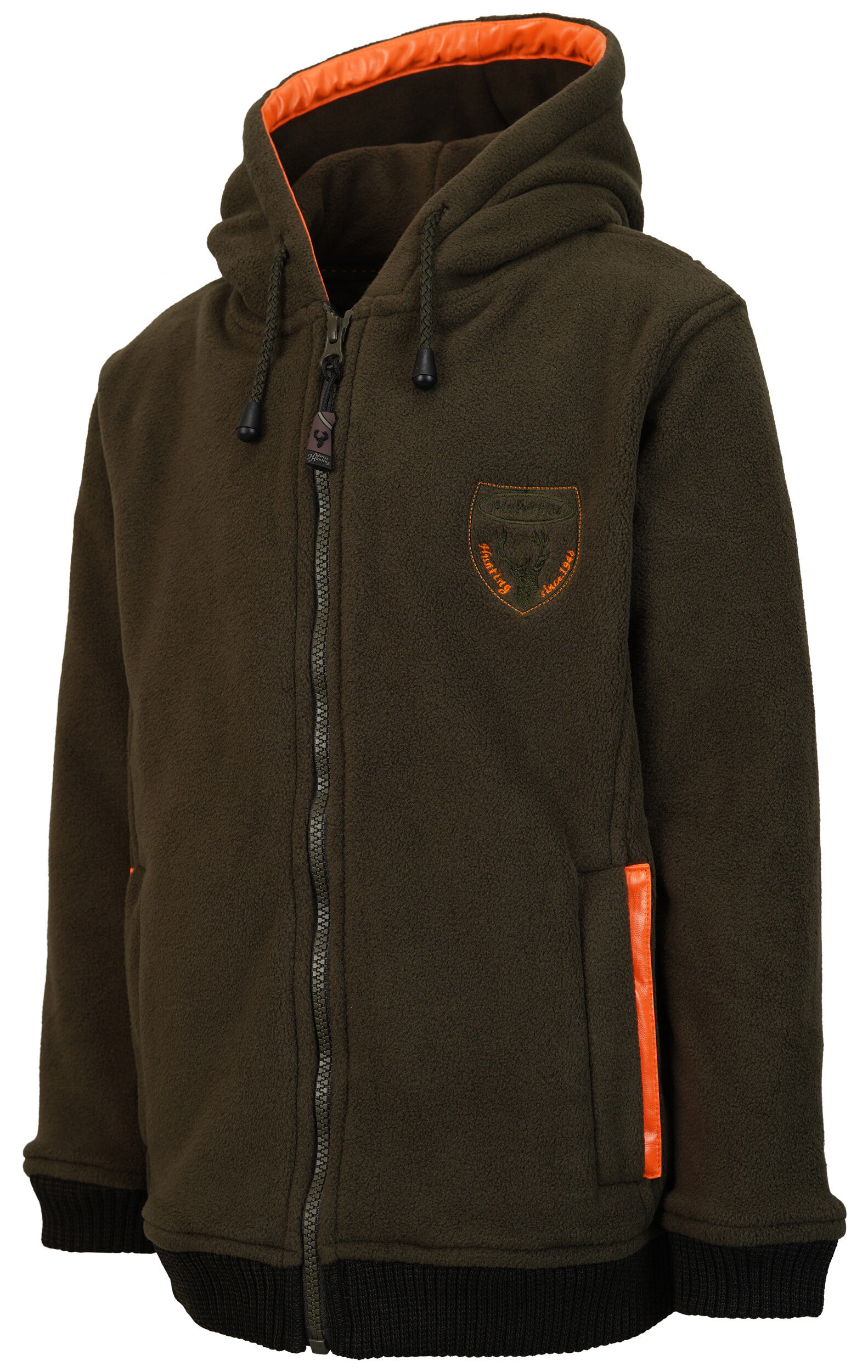 Hubertus Kinder-Fleecejacke mit Kapuze (oliv) Hubertus Kinder-Fleecejacke mit Kapuze (oliv)