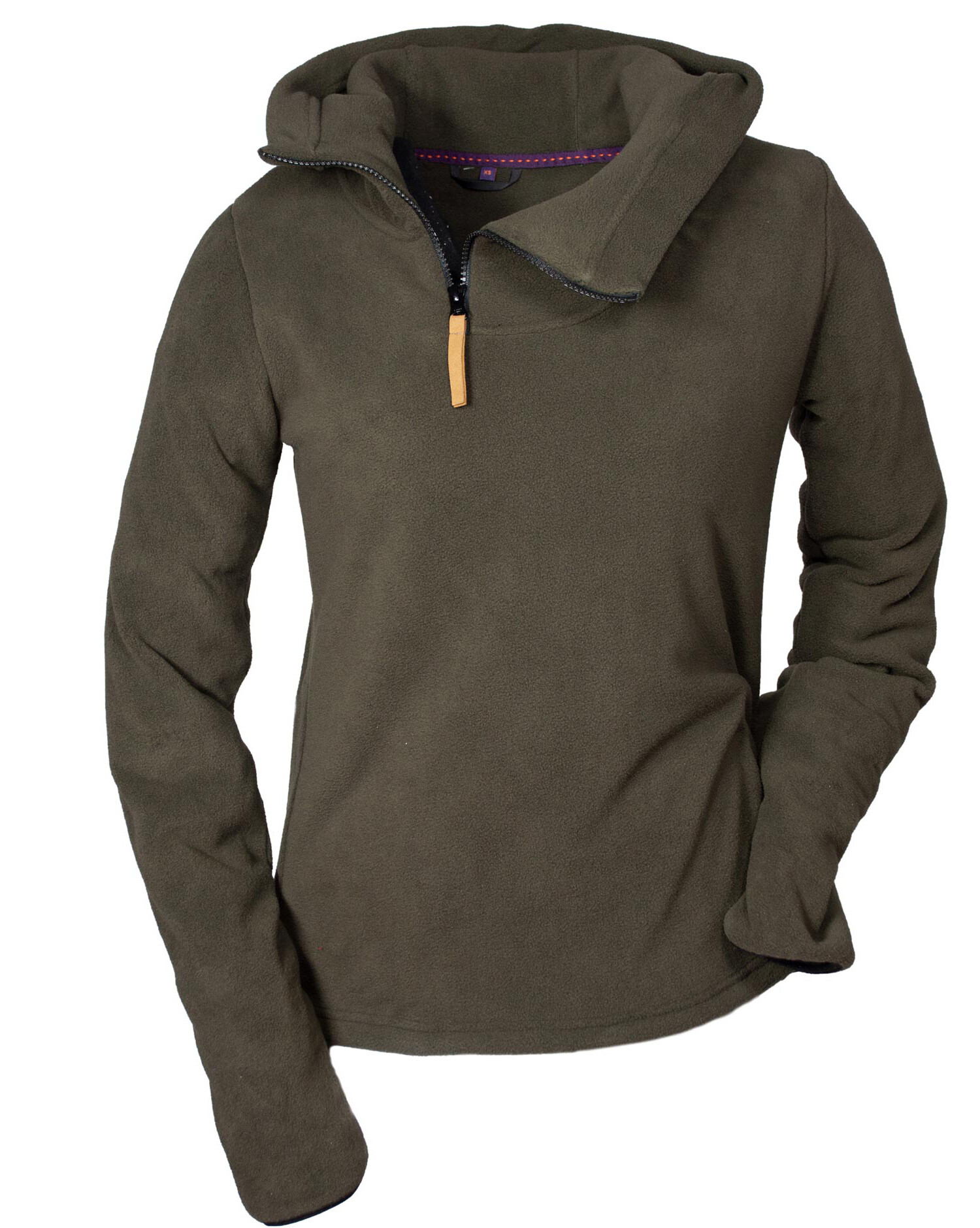 Hubertus Ladies Fashion Fleece-Hoody (oliv/braun)