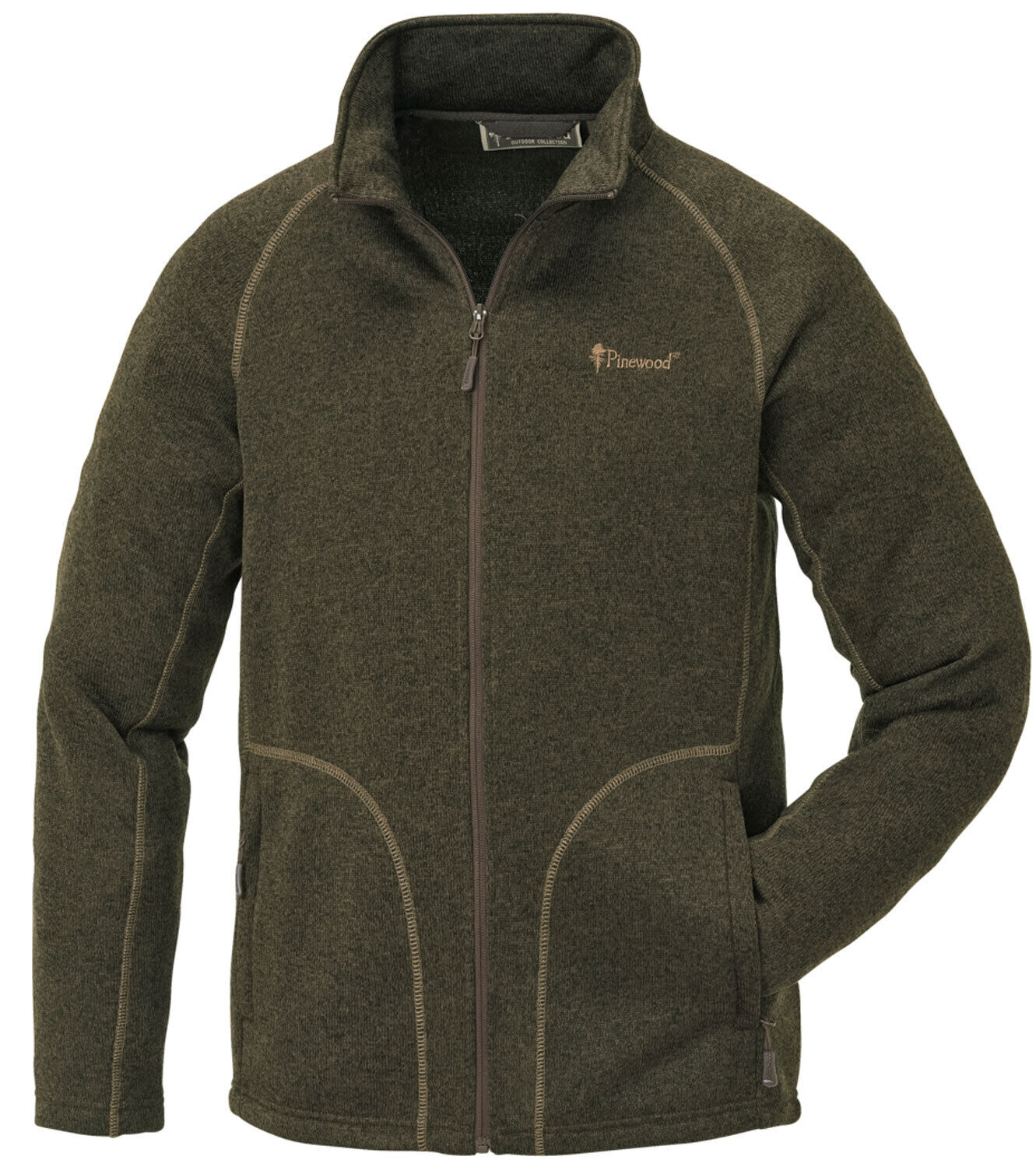 Pinewood Gabriel Strick Fleece Jacke (Olive Melange) Pinewood Gabriel Strick Fleece Jacke (Olive Melange)