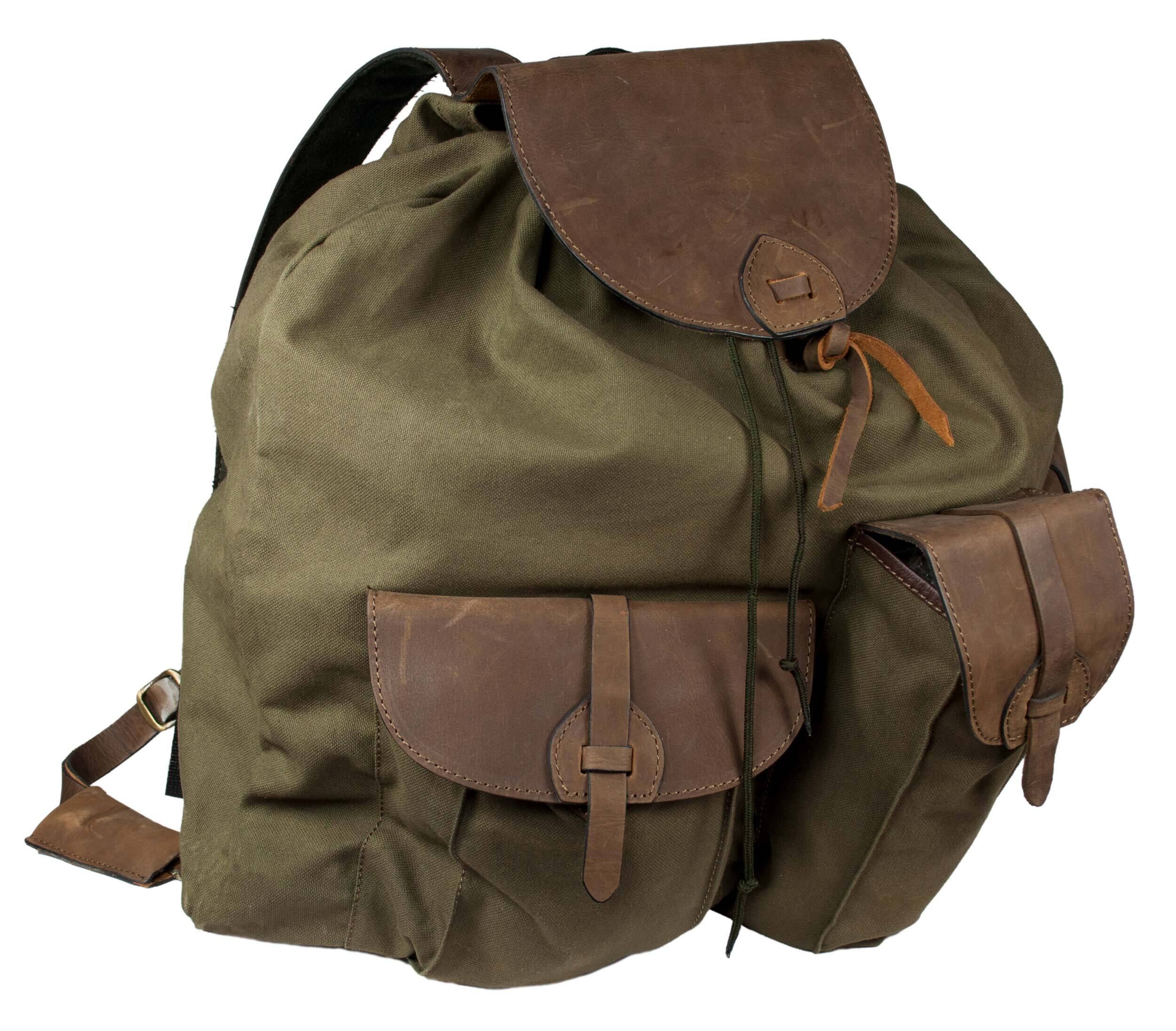 Hubertus Canvas-Rucksack groß (oliv) Hubertus Canvas-Rucksack groß (oliv)