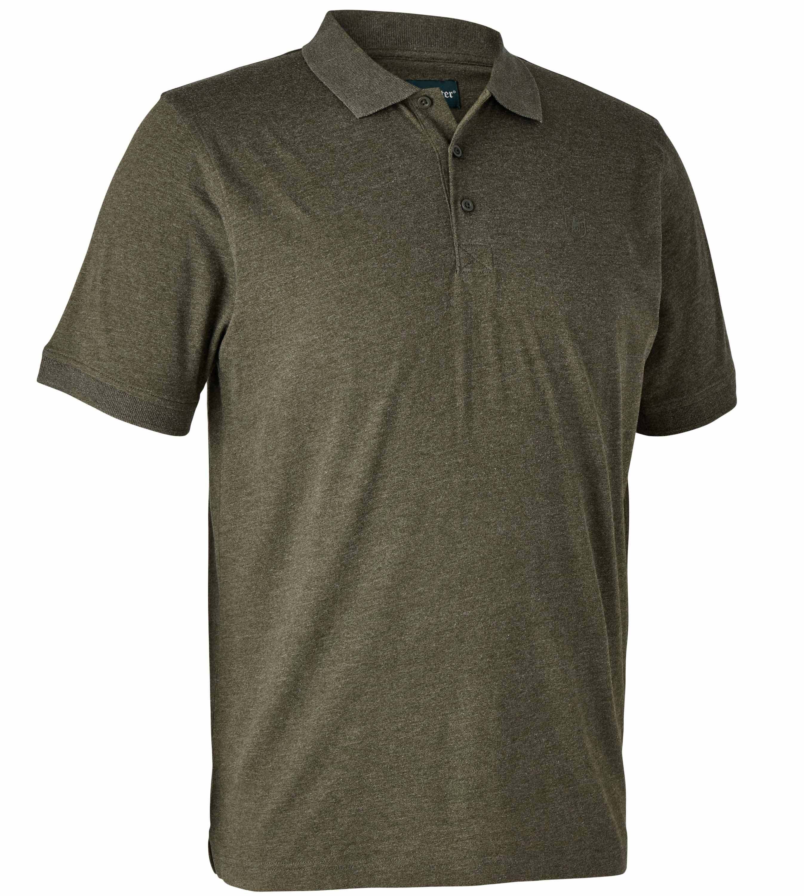 Deerhunter Gunnar Poloshirt (Adventure Green Melange) Deerhunter Gunnar Poloshirt (Adventure Green Melange)
