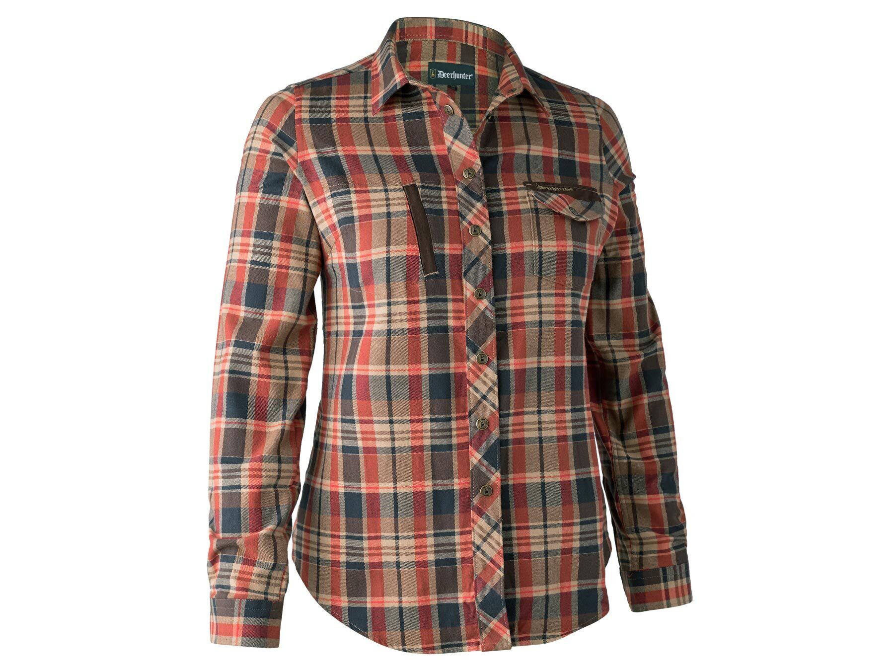 Deerhunter Lady Athena Bluse (Orange Check) Deerhunter Lady Athena Bluse (Orange Check)