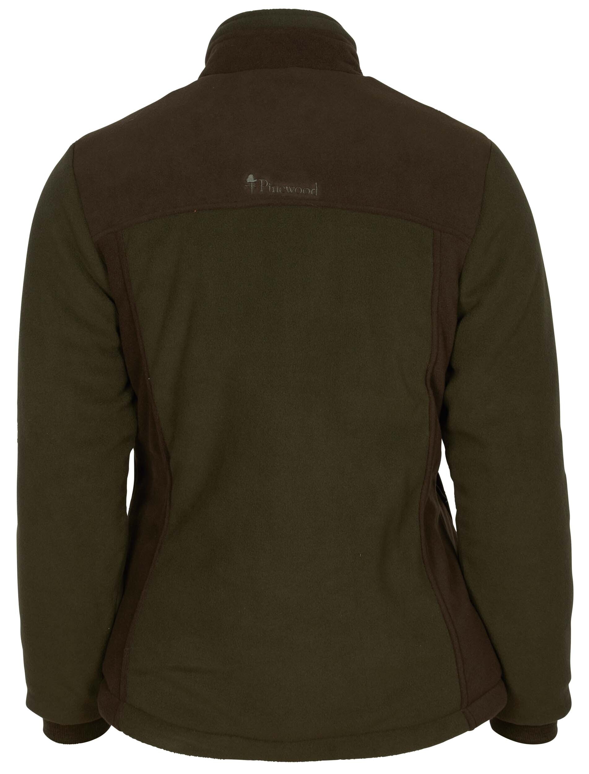 Pinewood Harriette Padded Damenfleecejacke (Green/Suede Brown)