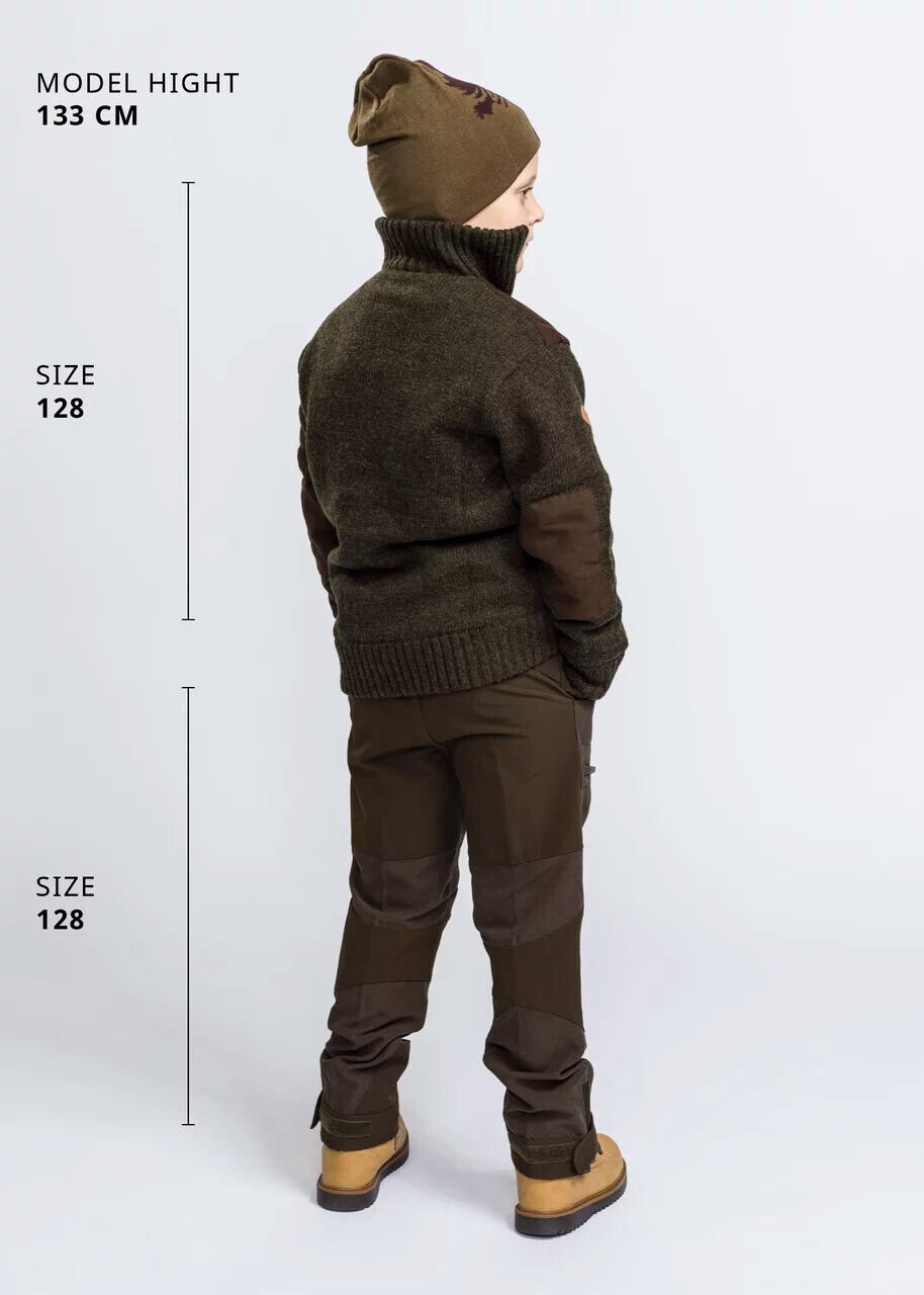 Pinewood Hurricane Kids Strickpullover (Green Melange)
