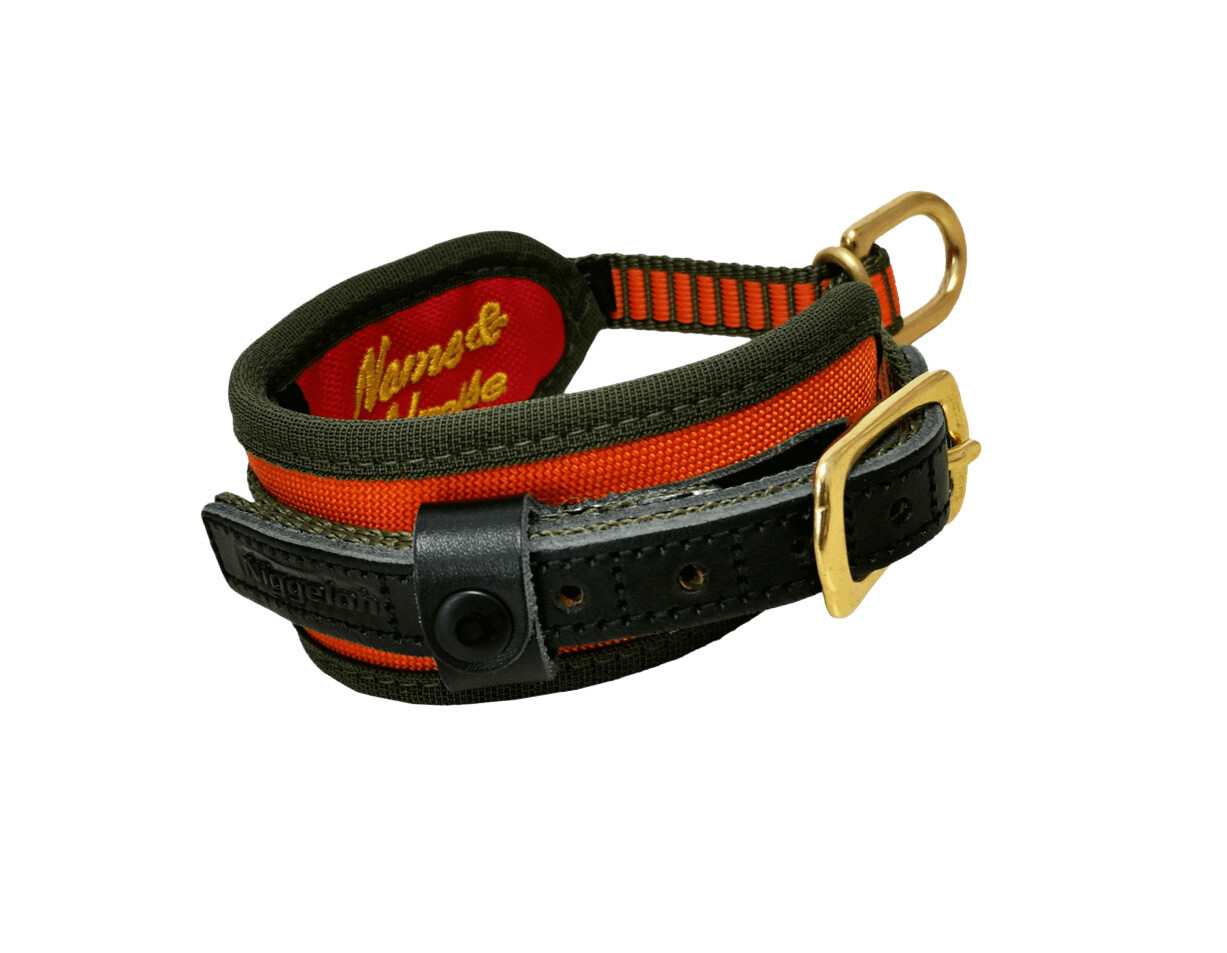 Niggeloh DeLuxe Halsung XXS (olive, orange)