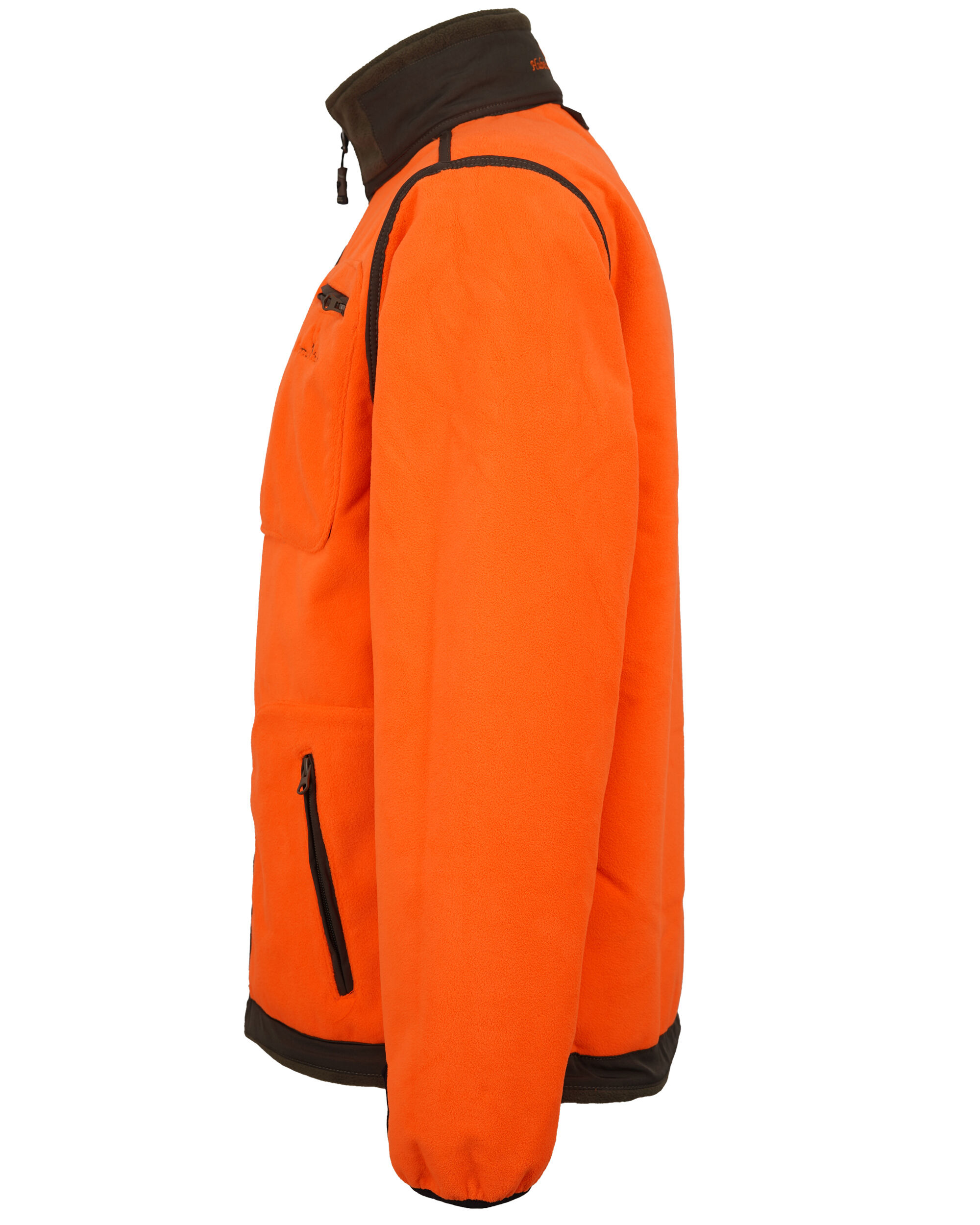 Hubertus Warn-Wende-Fleecejacke Windblocker (orange/oliv)