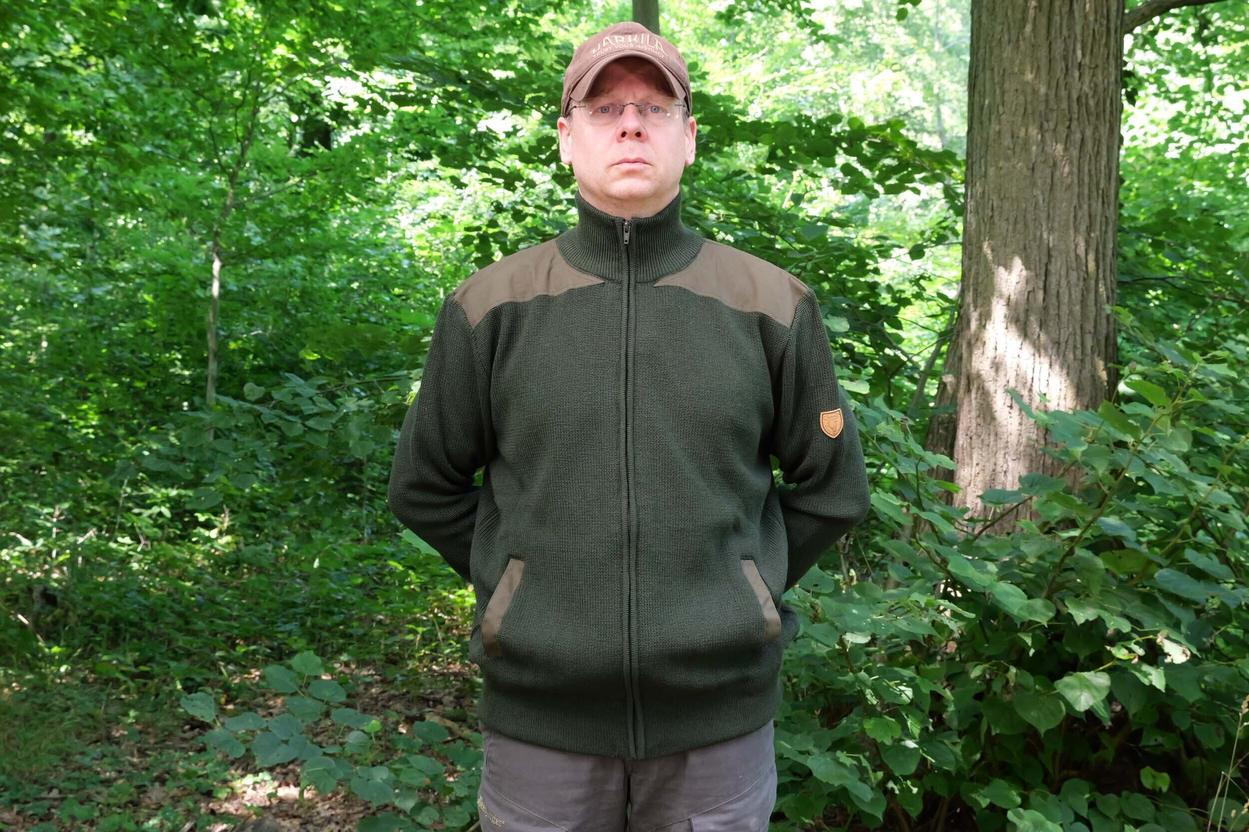 Hubertus Jagd-Strickjacke (oliv)