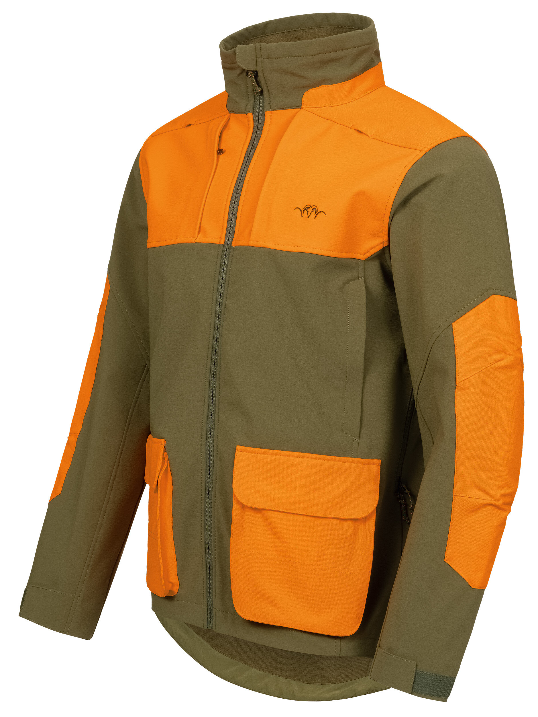 Blaser Tackle Softshelljacke (dunkel oliv/blaze orange)