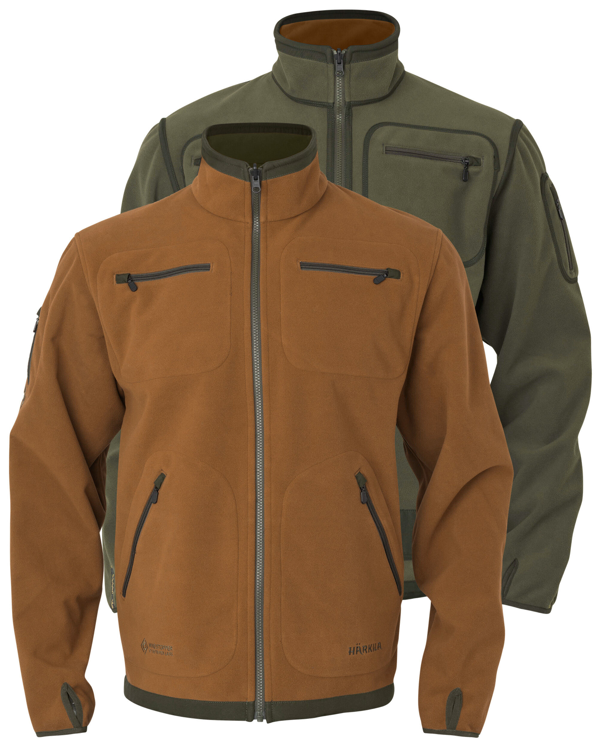 Härkila Kamko Fleece-Wendejacke (Forest night/Rustique clay)