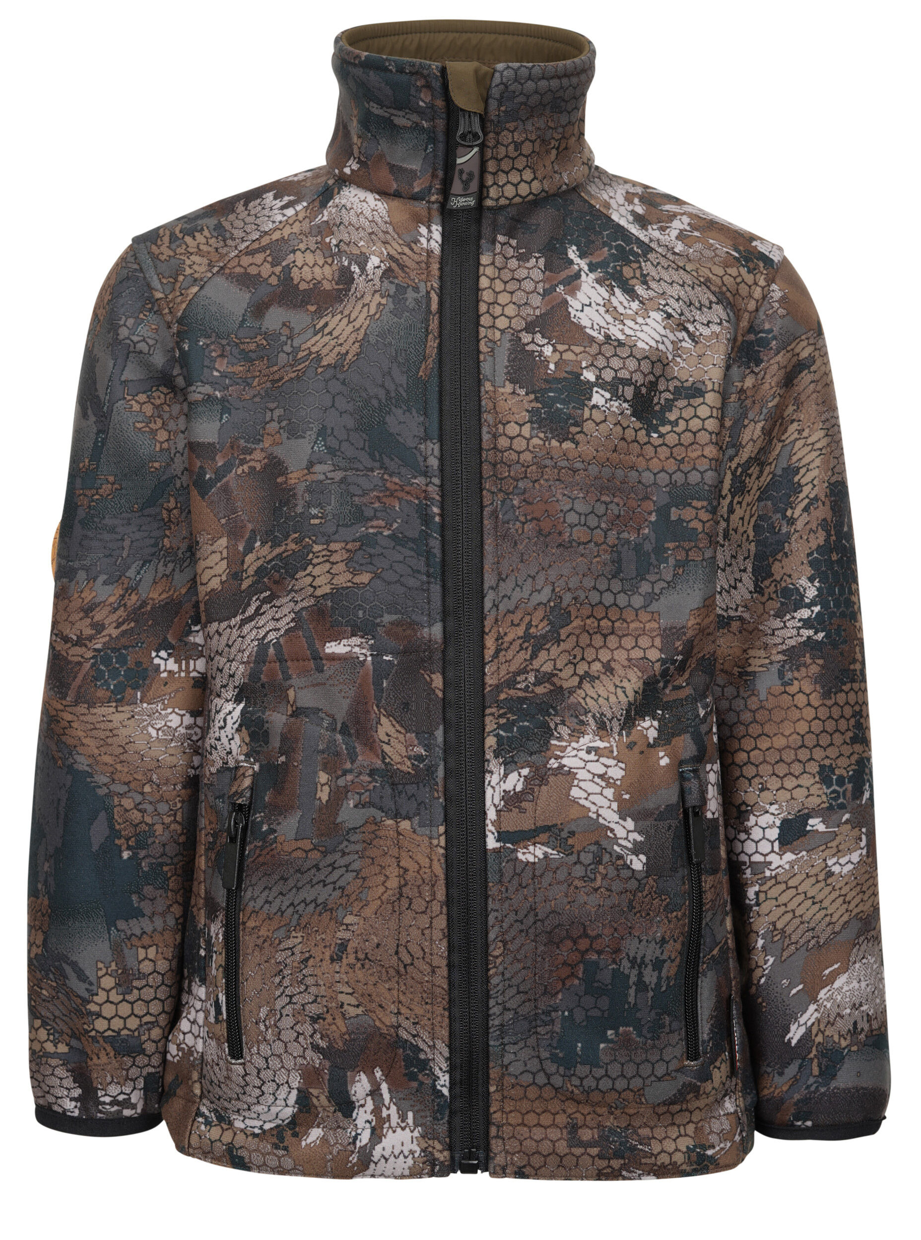 Hubertus Kinder-Tarnwendefleecejacke Pirsch 2 (oliv/braun tarn)
