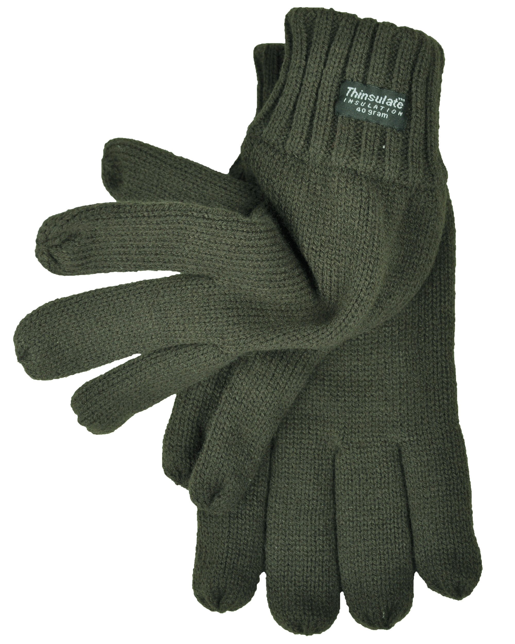 Skogen Strick-Fingerhandschuhe (oliv)