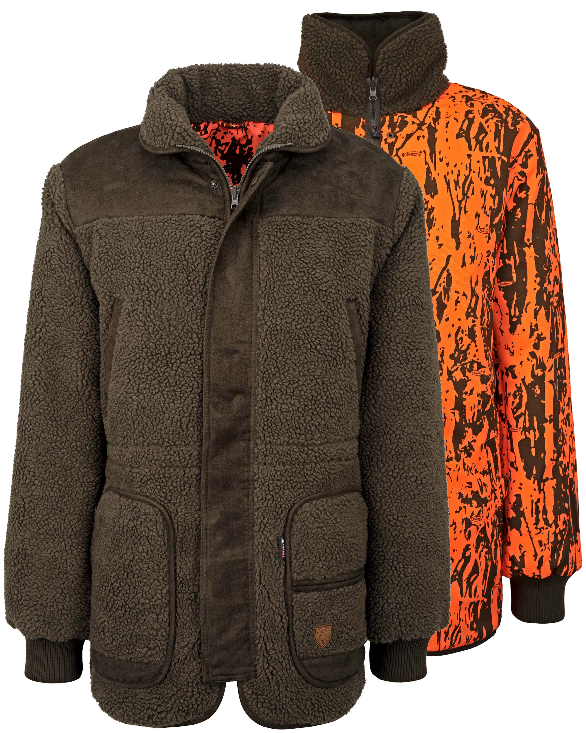 Hubertus Warn-Wende-Faserpelzjacke Drückjagd (oliv)