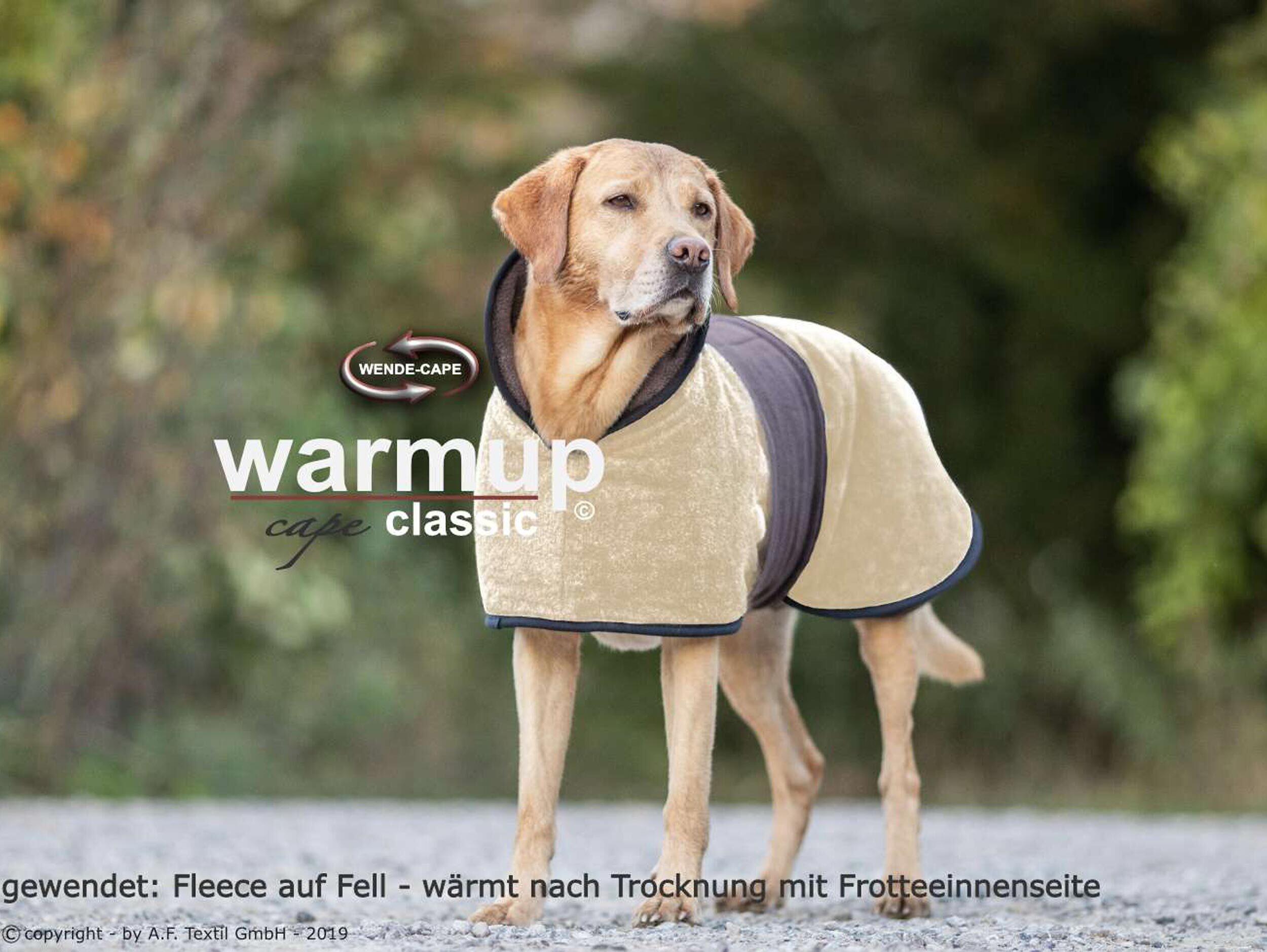 Actionfactory Hundemantel Warmup Cape Classic (Mocca)