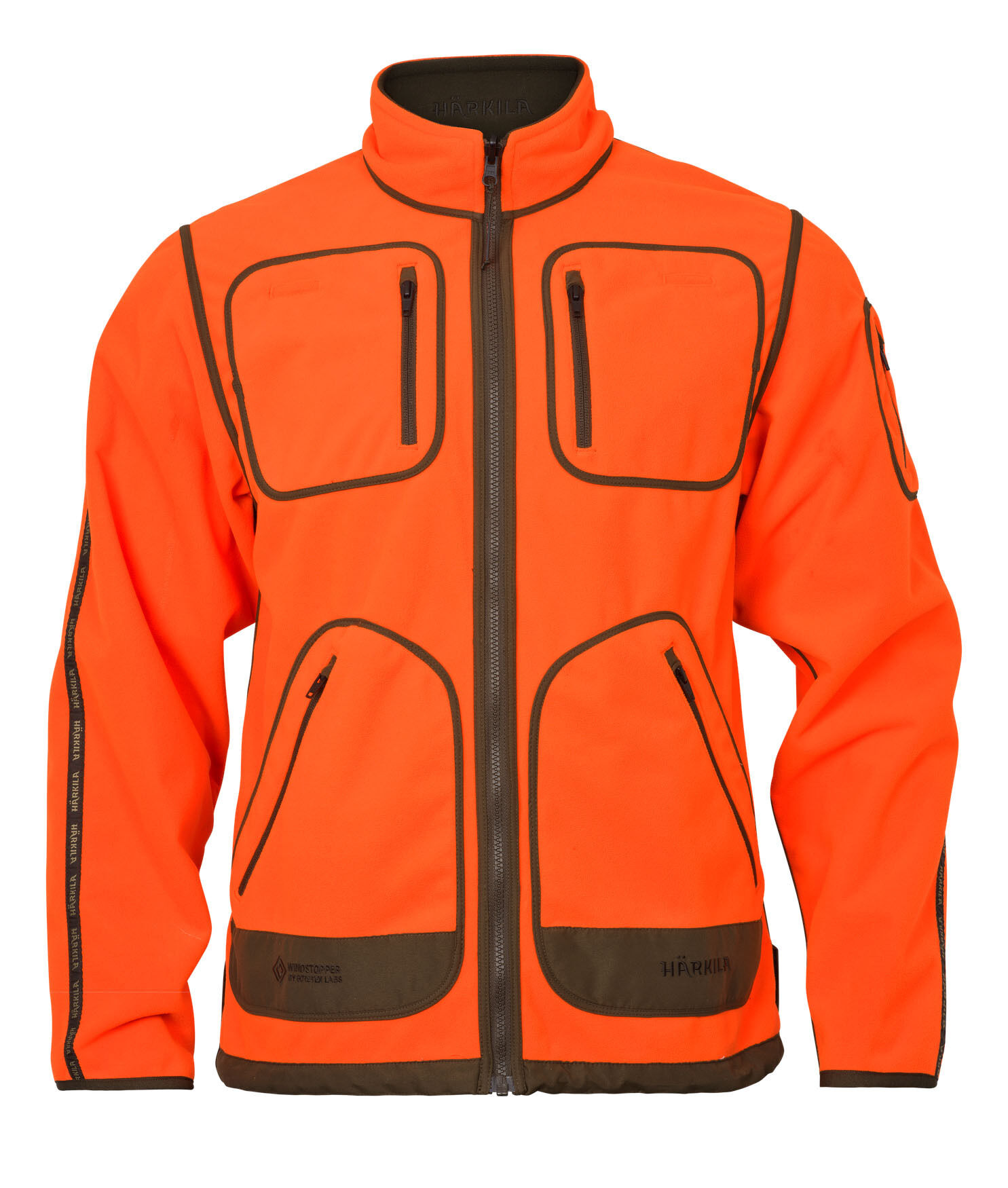 Härkila Kamko Blaze Fleece-Wendejacke (Orange blaze/Willow green)