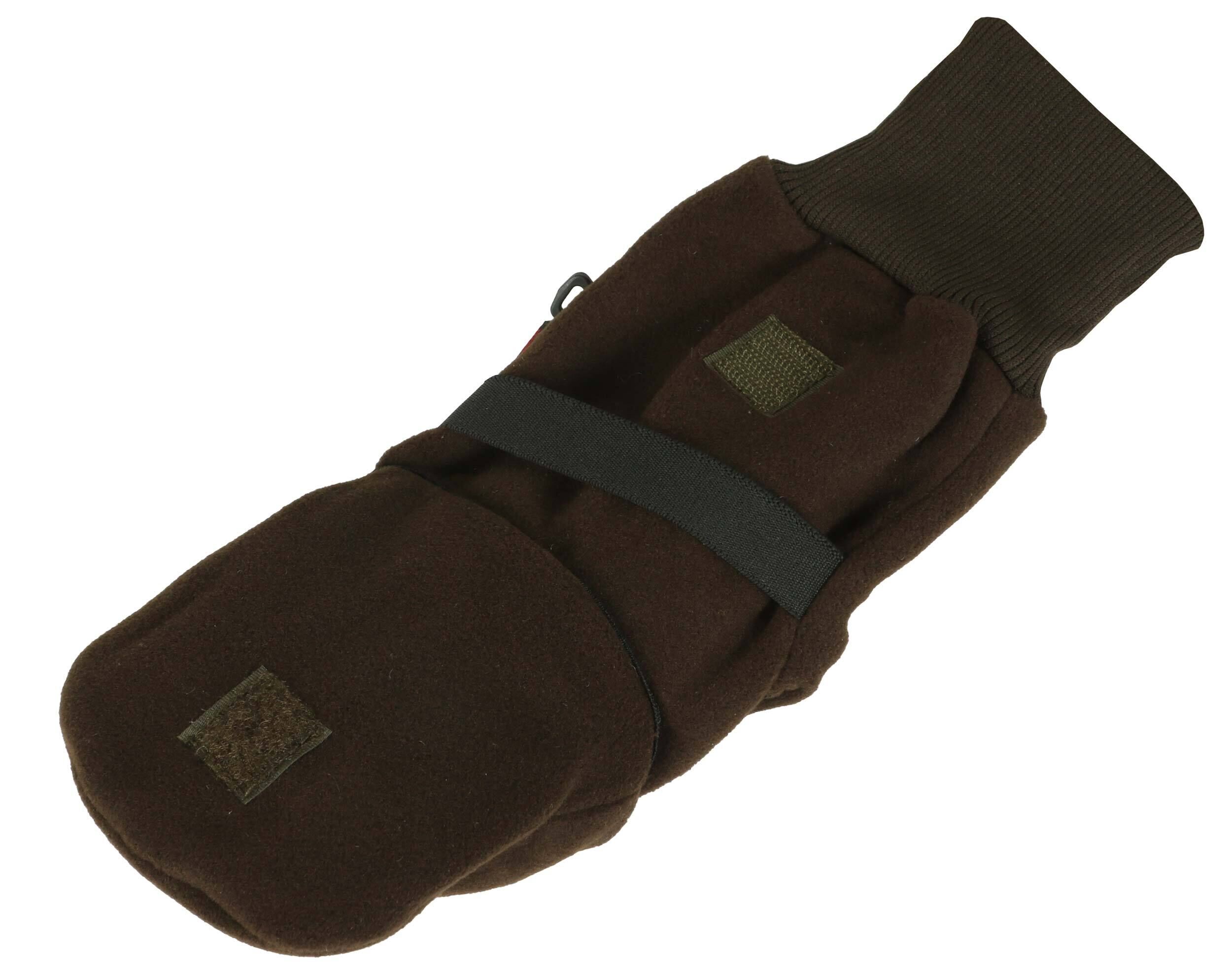 Skogen Fleece-Fingerhandschuhe mit Fäustel (braun) Skogen Fleece-Fingerhandschuhe mit Fäustel (braun)