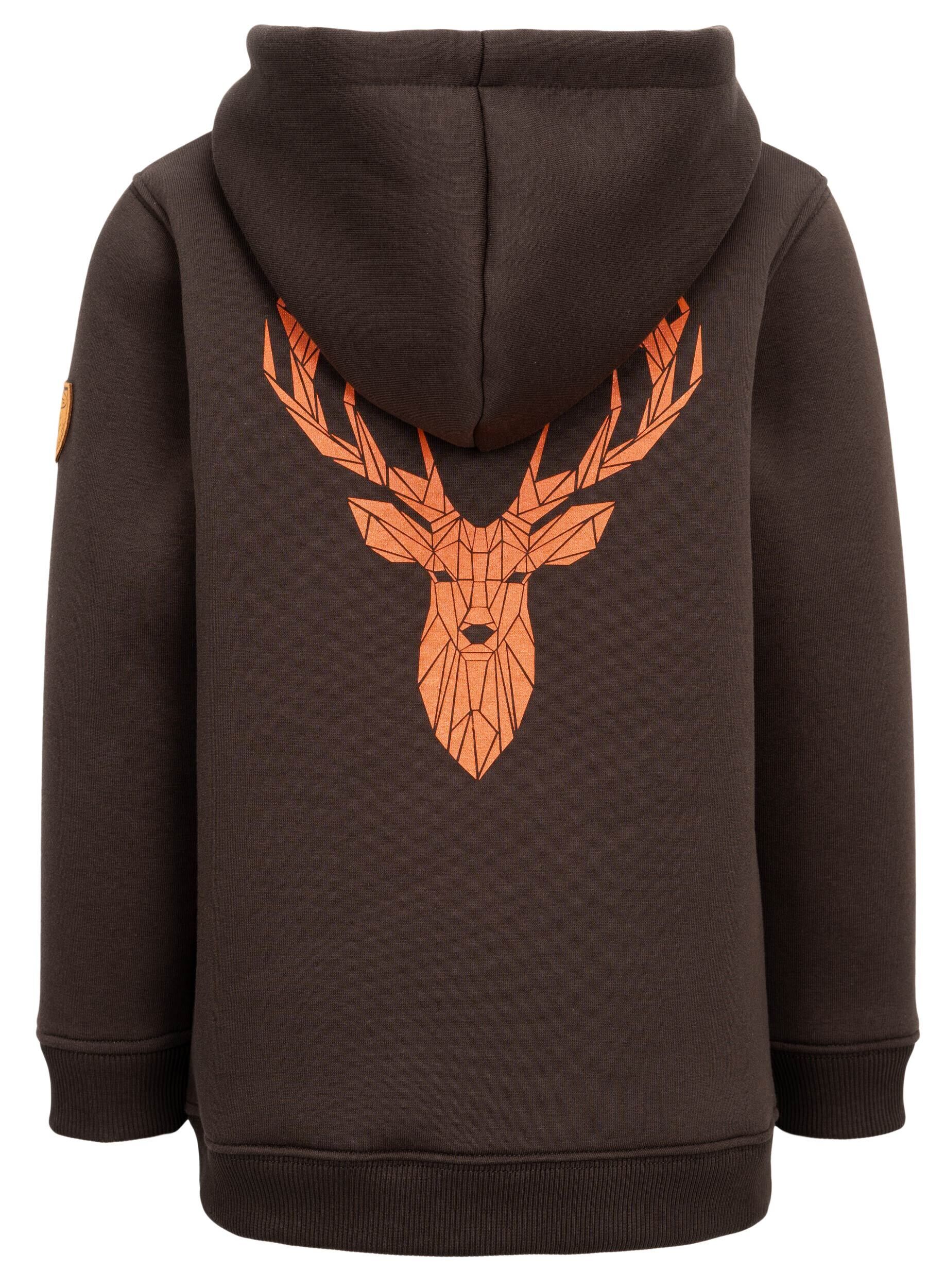 Hubertus Kinderhoodie Hirsch (oliv/braun) Hubertus Kinderhoodie Hirsch (oliv/braun)