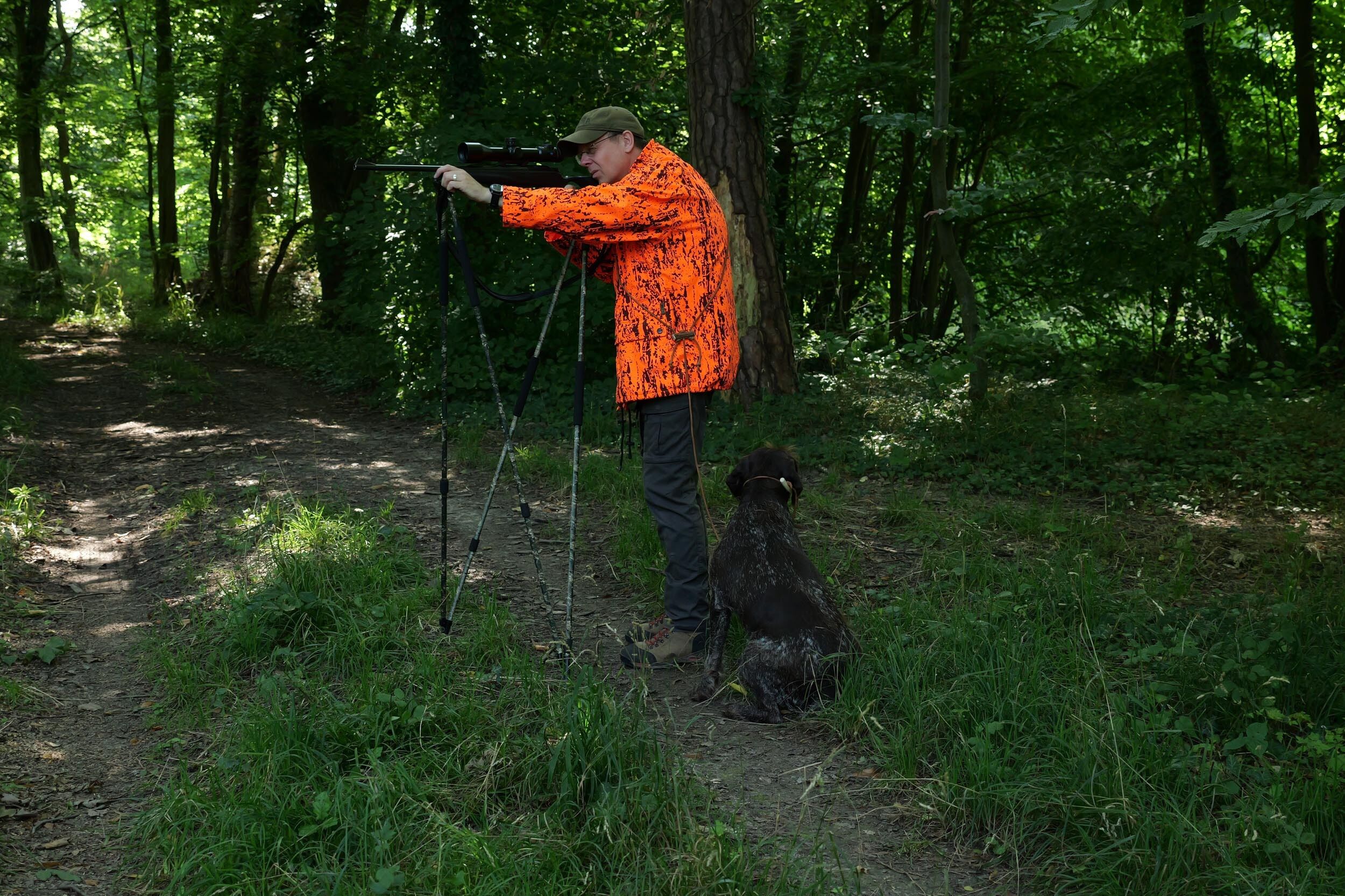 Hubertus Warn-Überjacke Drückjagd wasserdicht (grün-orange) Hubertus Warn-Überjacke Drückjagd wasserdicht (grün-orange)