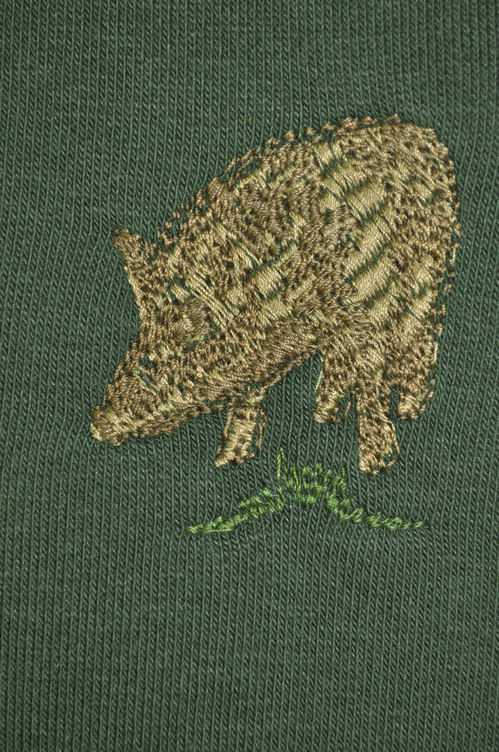 Hubertus Poloshirt Piqué Wildschwein (grün)