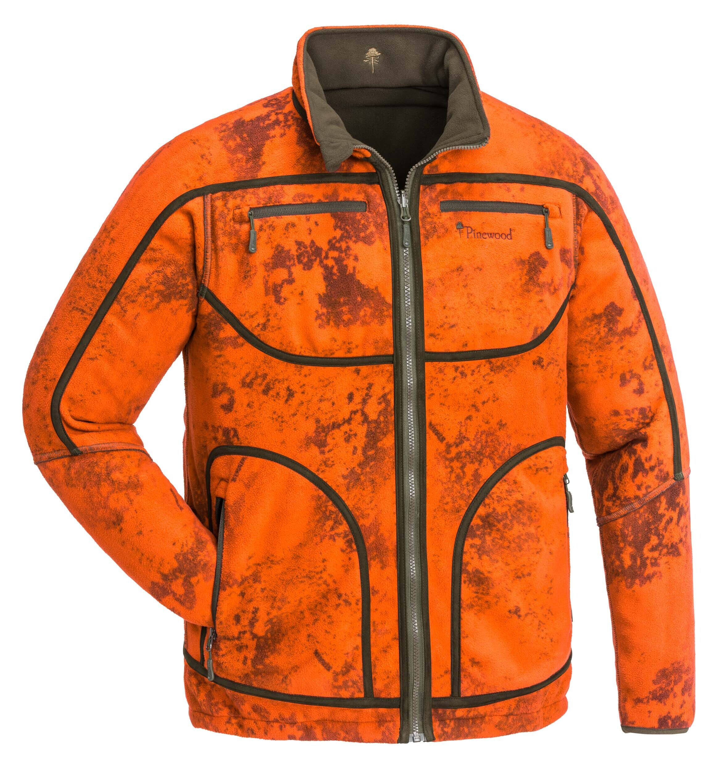 Pinewood Red Deer Camou Wende Fleecejacke (Strata Blaze/Suede Brown) Pinewood Red Deer Camou Wende Fleecejacke (Strata Blaze/Suede Brown)