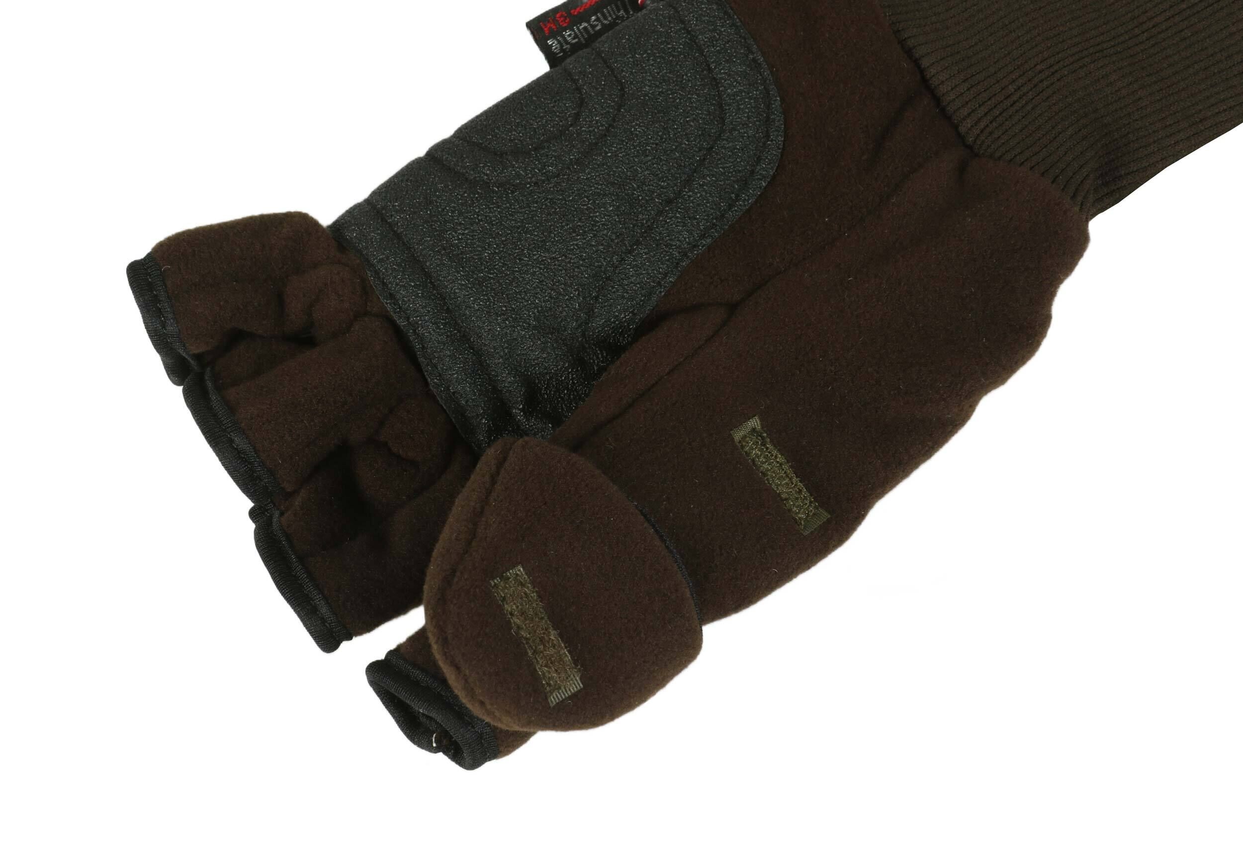 Skogen Fleece-Fingerhandschuhe mit Fäustel (braun) Skogen Fleece-Fingerhandschuhe mit Fäustel (braun)