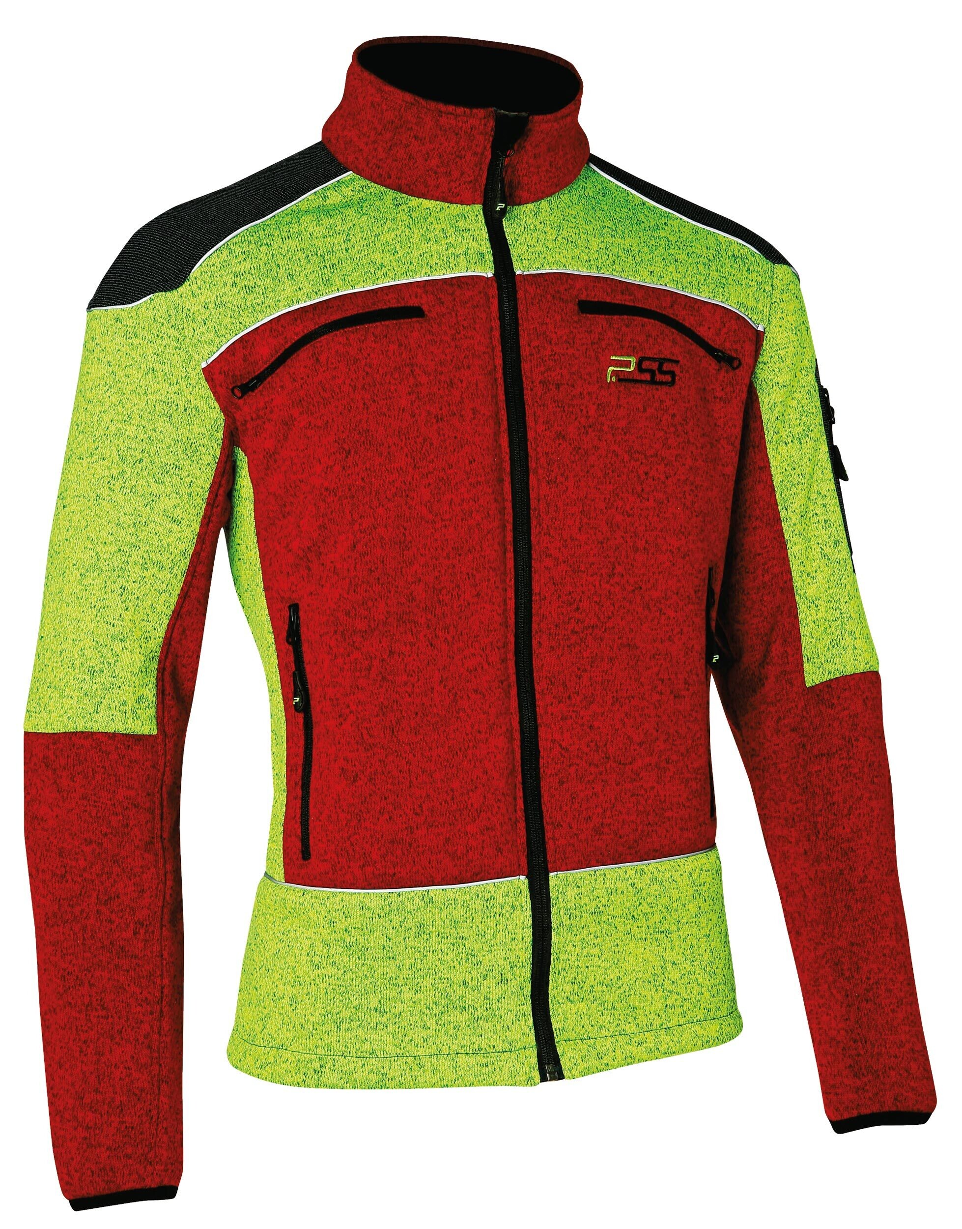 PSS X-treme Arctic Faserstrickjacke (rot/neongelb)