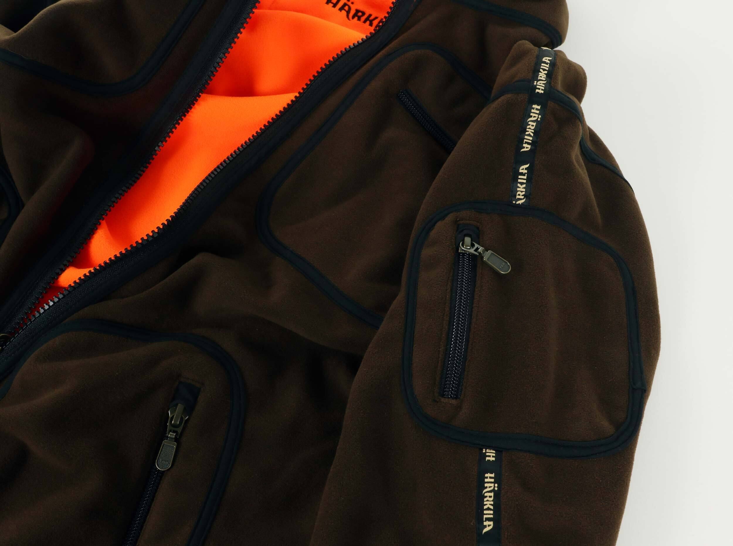 Härkila Kamko Wende-Fleecejacke (Hunting Green/Orange Blaze)